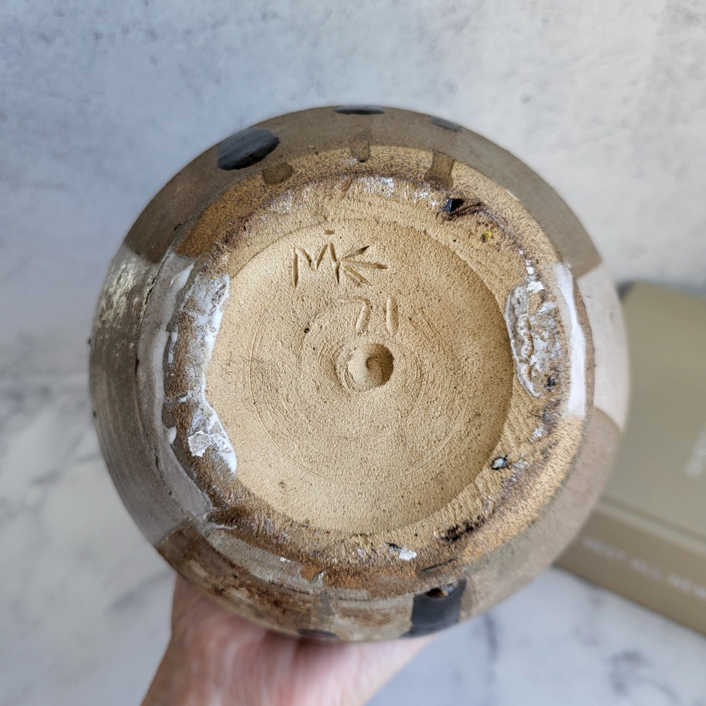 Mid-Century Modern Stoneware Pottery Vase