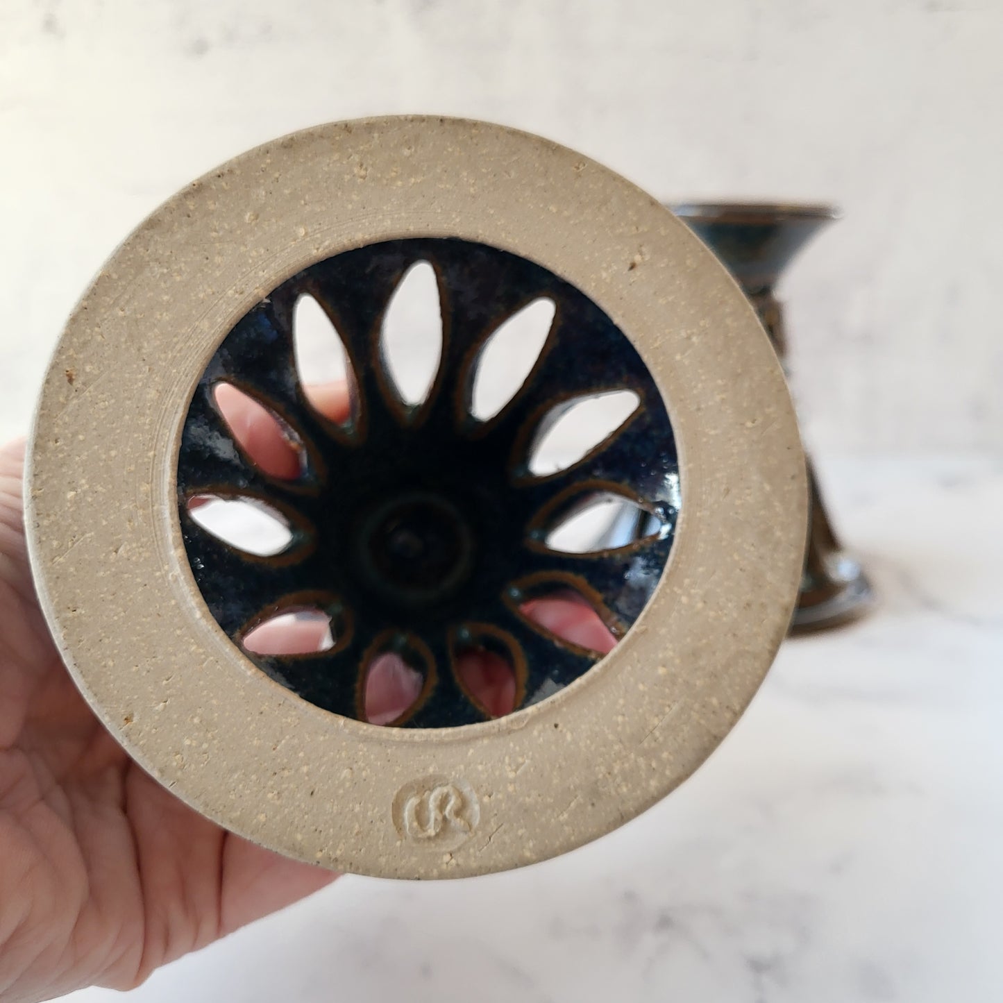 Studio Pottery Artist Marked Candlestick Holders (Set of 2)