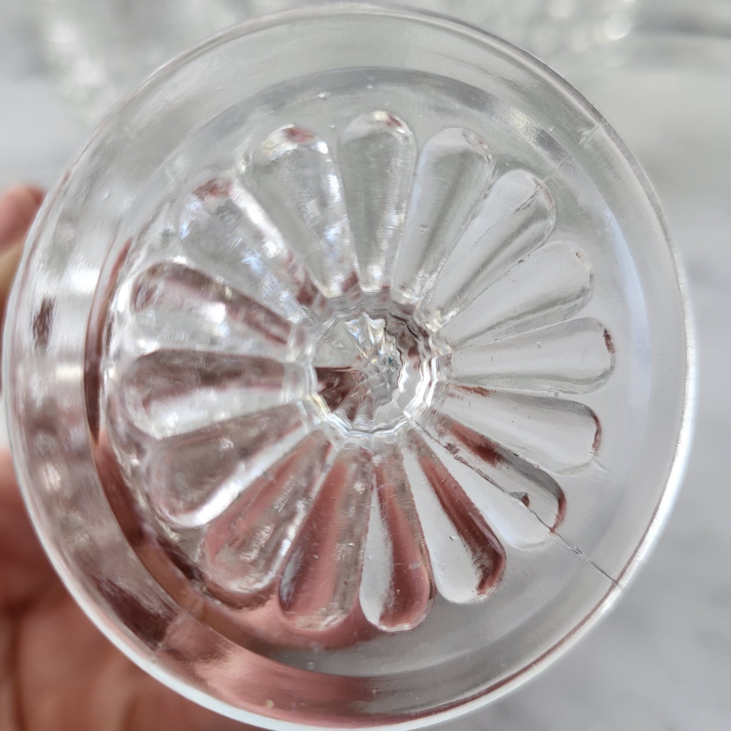 Clear Hobnail Cordial Glass Goblets (Set of 4)