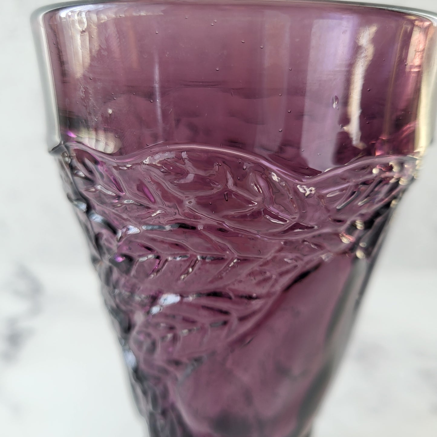 Tiara Indiana Glass Purple Amethyst Pedestal Glass
