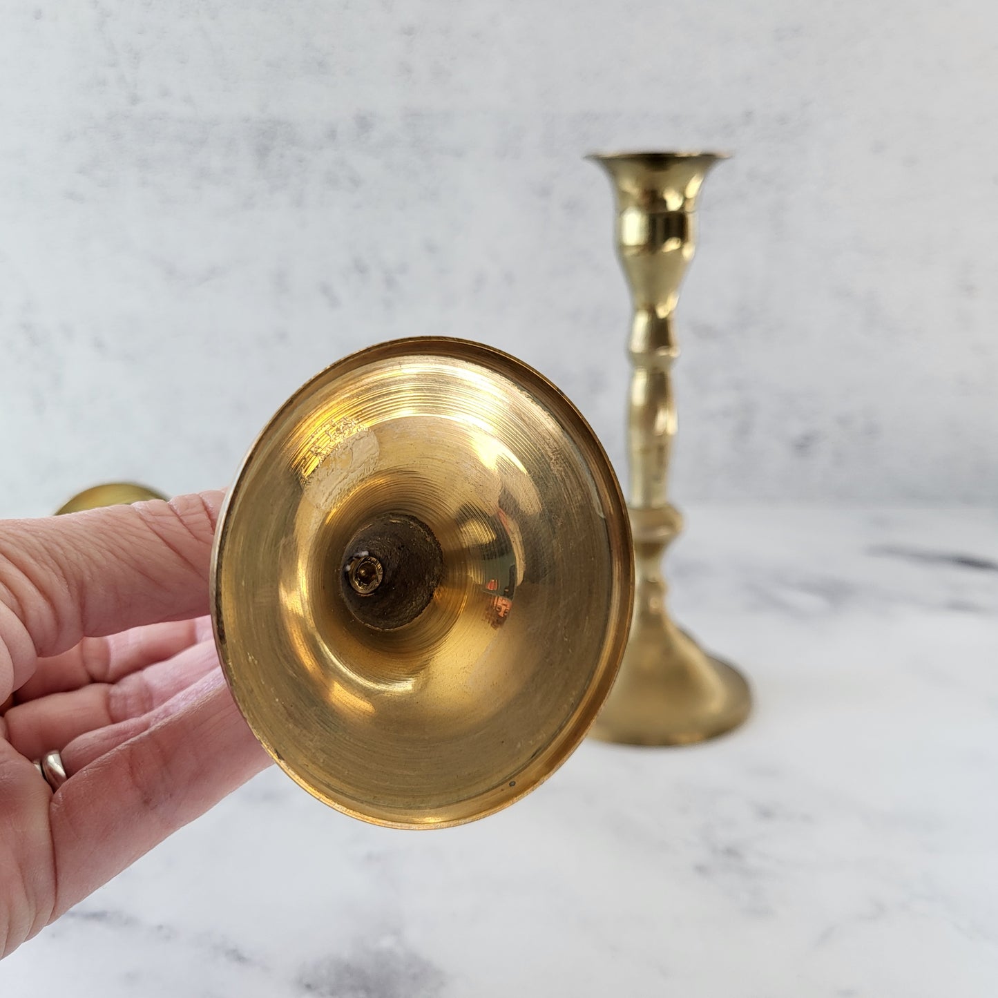 Pair of Vintage Brass Candlesticks