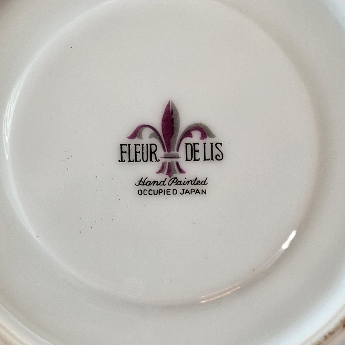 Shabby Chic Floral Hand-Decorated Saucer