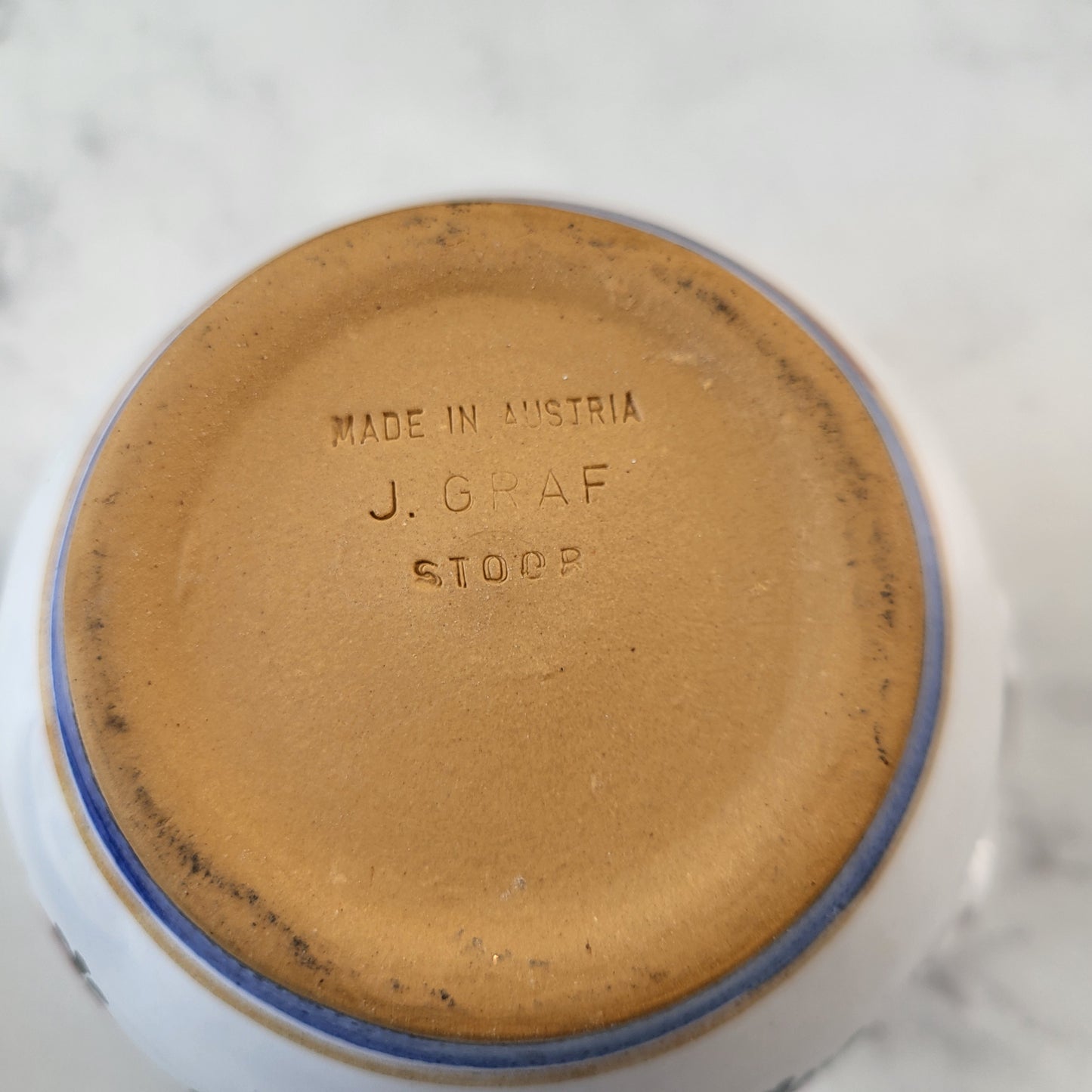 Hand Painted Austrian Pottery Jam Jar