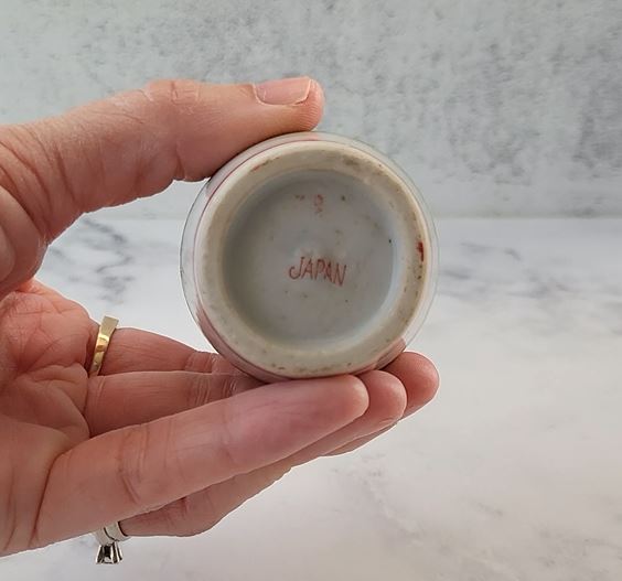 Miniature Made in Japan Geisha Porcelain Vase