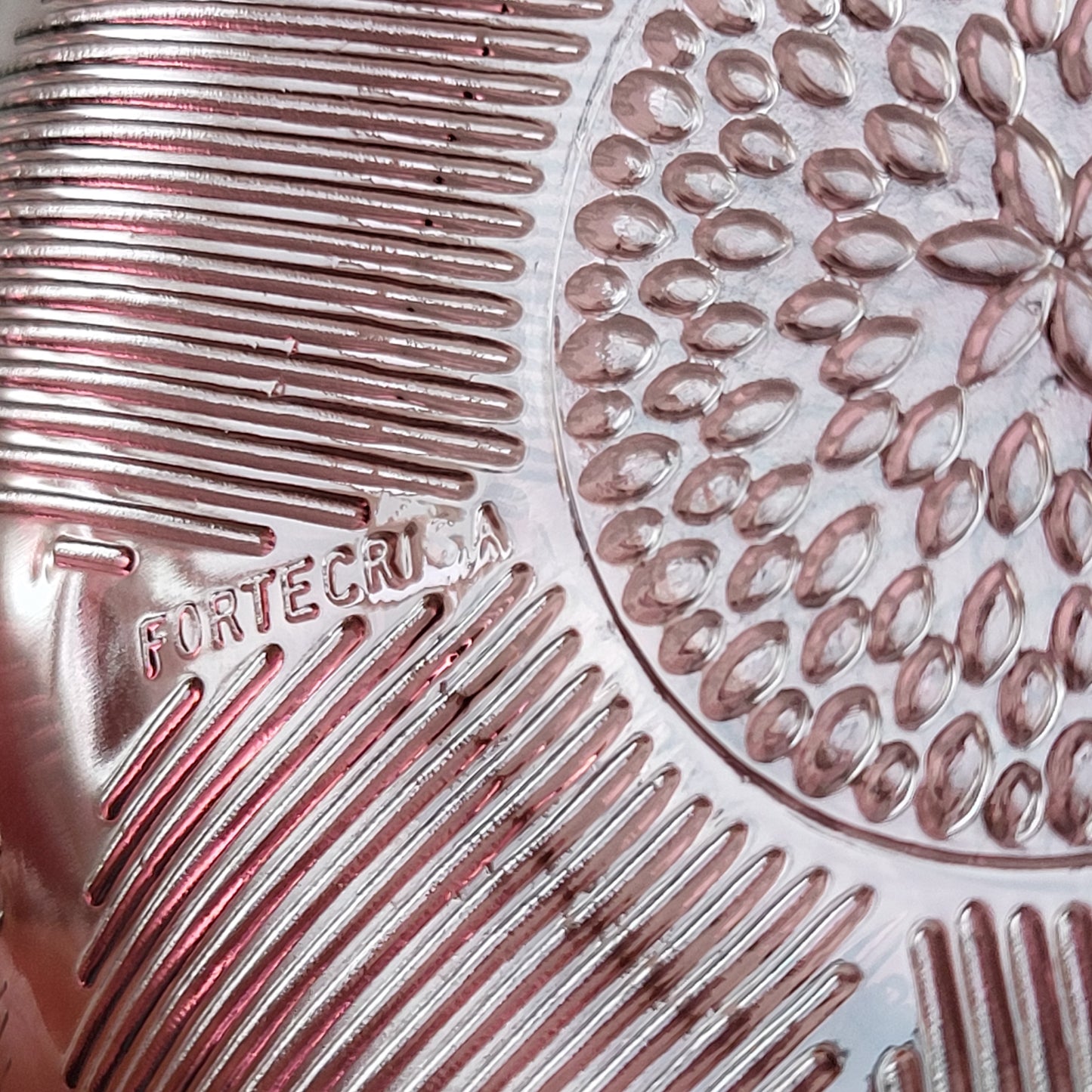 1960s Mexico Fortecrisa Amethyst Glass Cup & Saucer Set of 4
