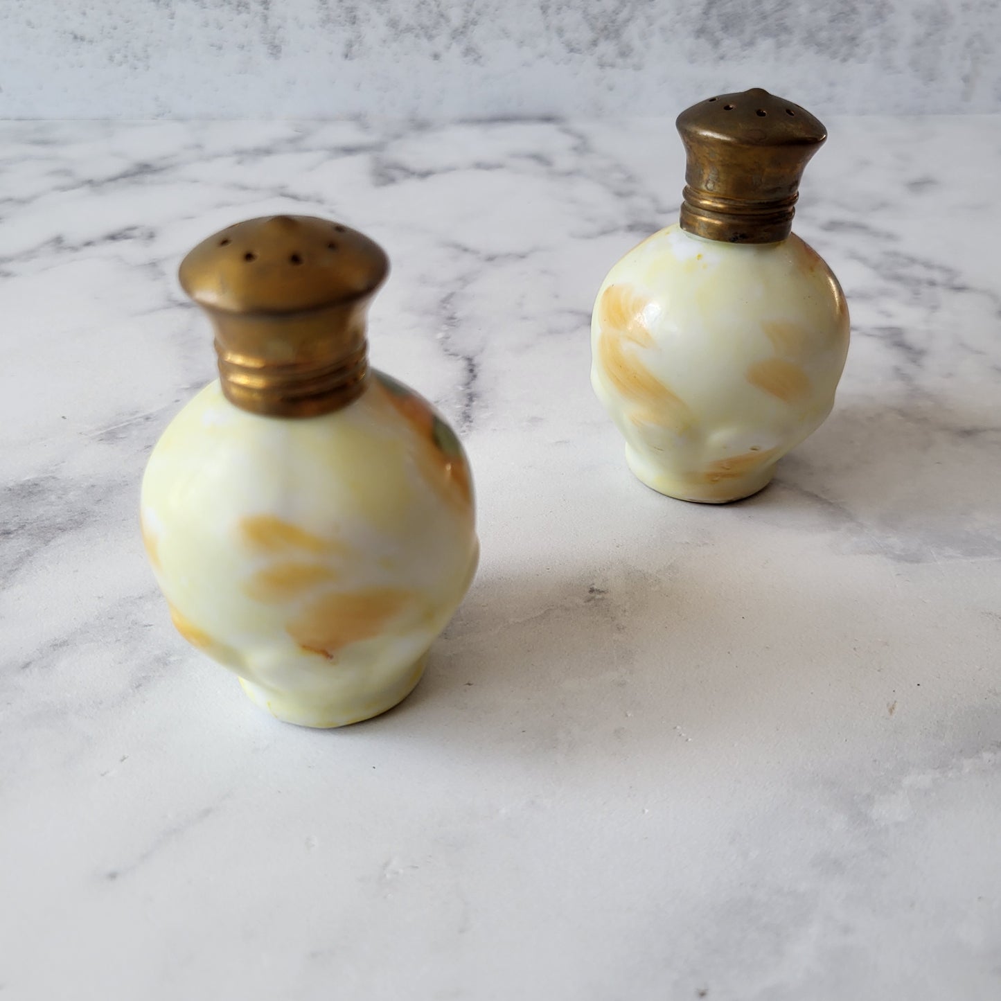 Enesco Japan Hand Painted Floral Salt and Pepper Shaker Set