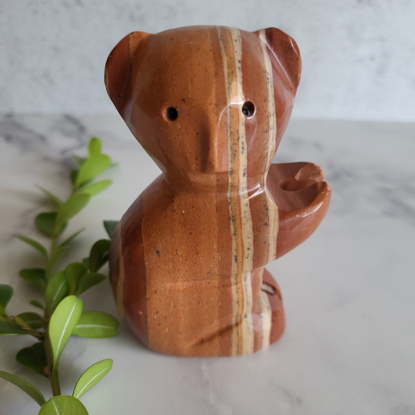 Hand-Carved Stone Koala Bear Figurine