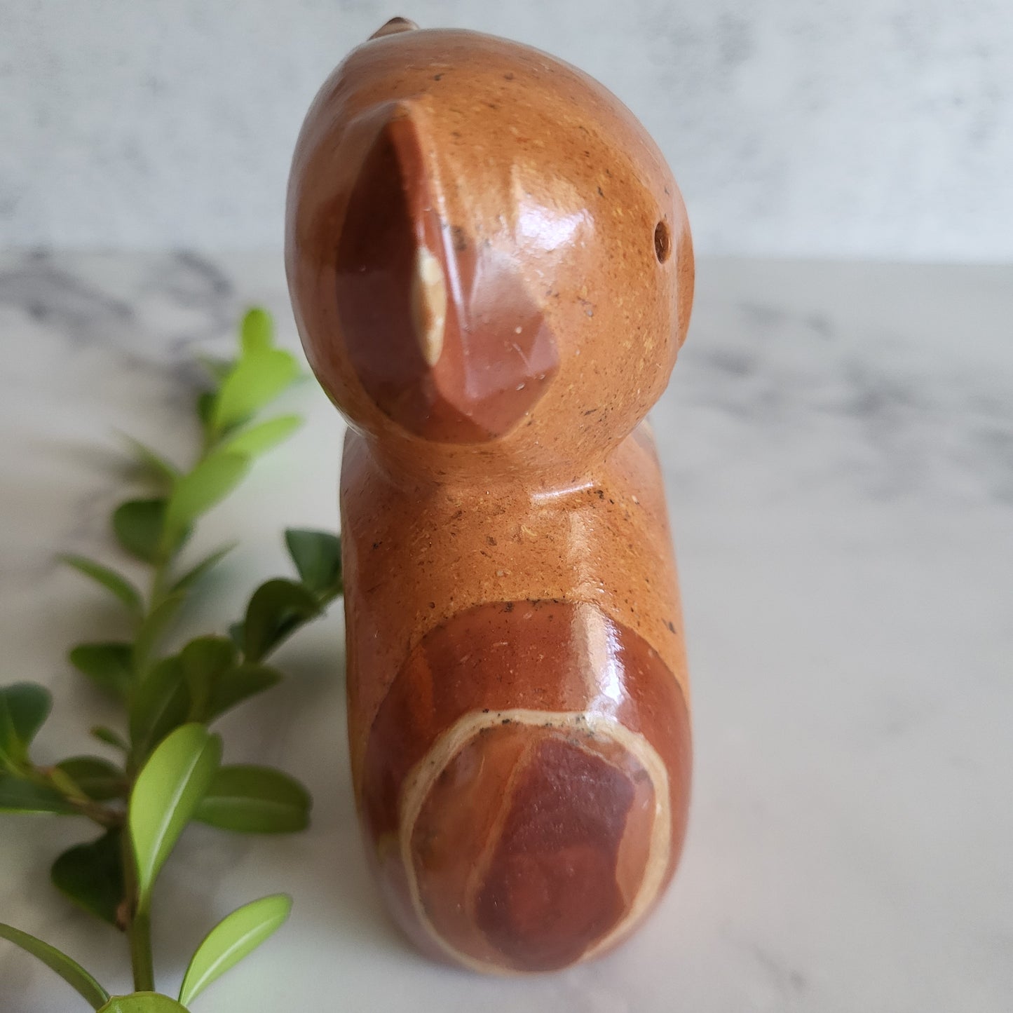 Hand-Carved Stone Koala Bear Figurine