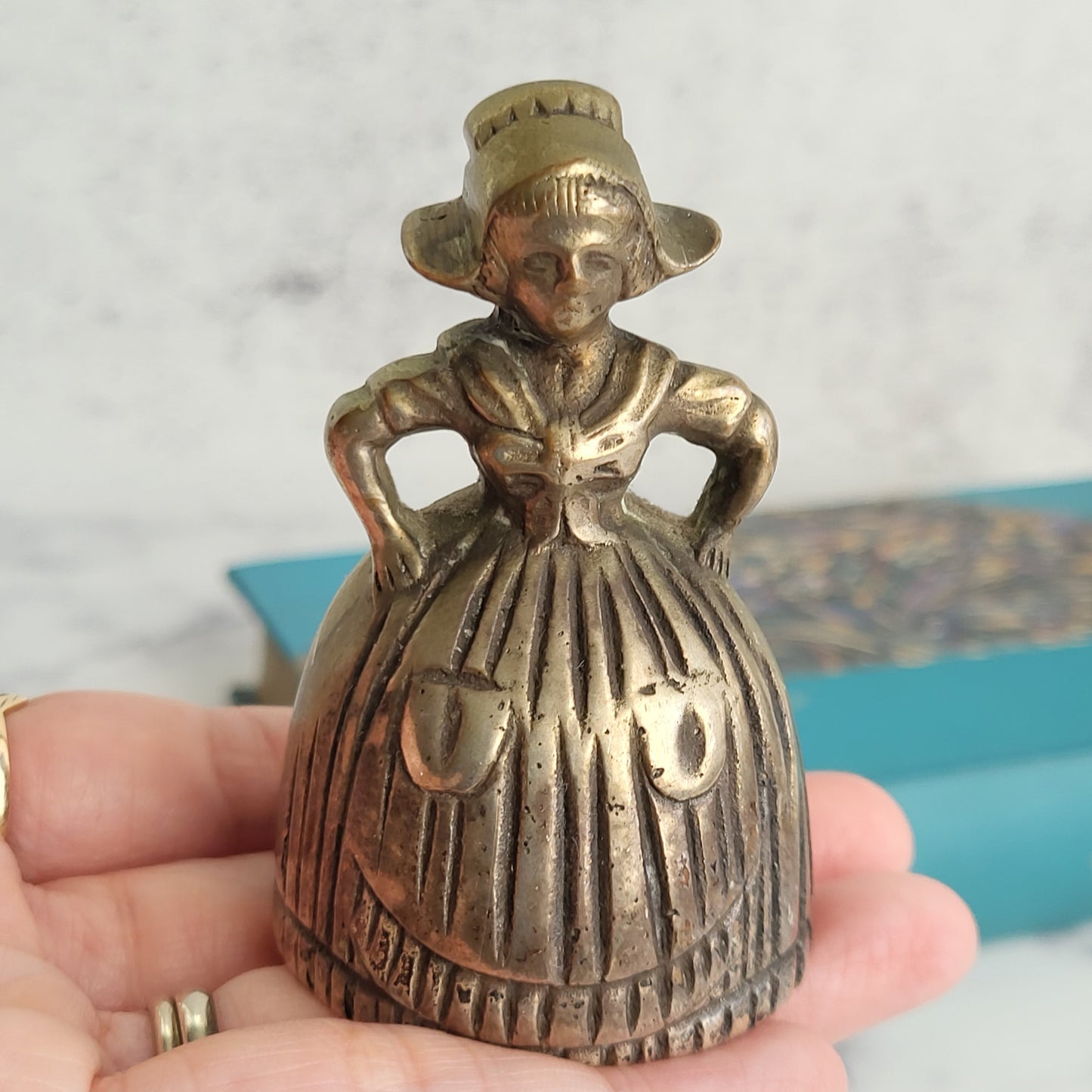 Cute Solid Brass Maiden Girl Hand Bell