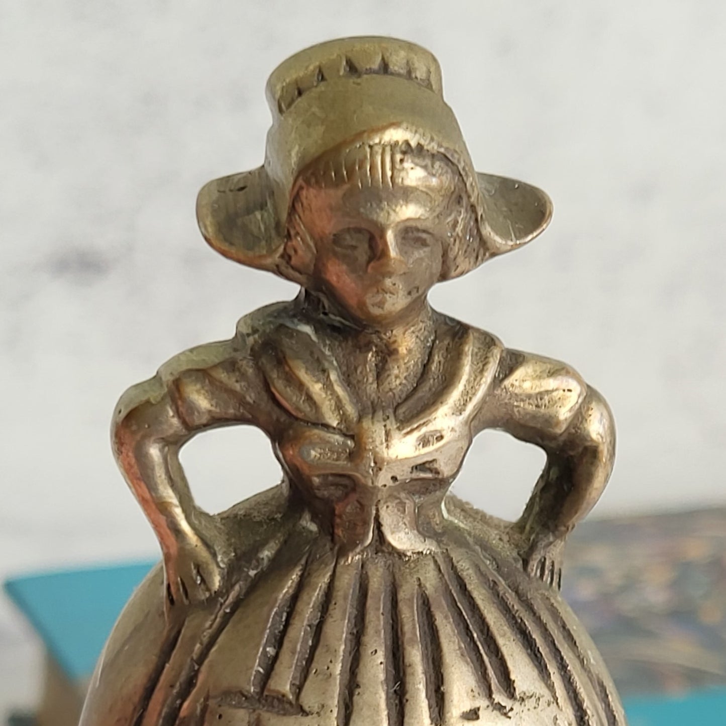 Cute Solid Brass Maiden Girl Hand Bell