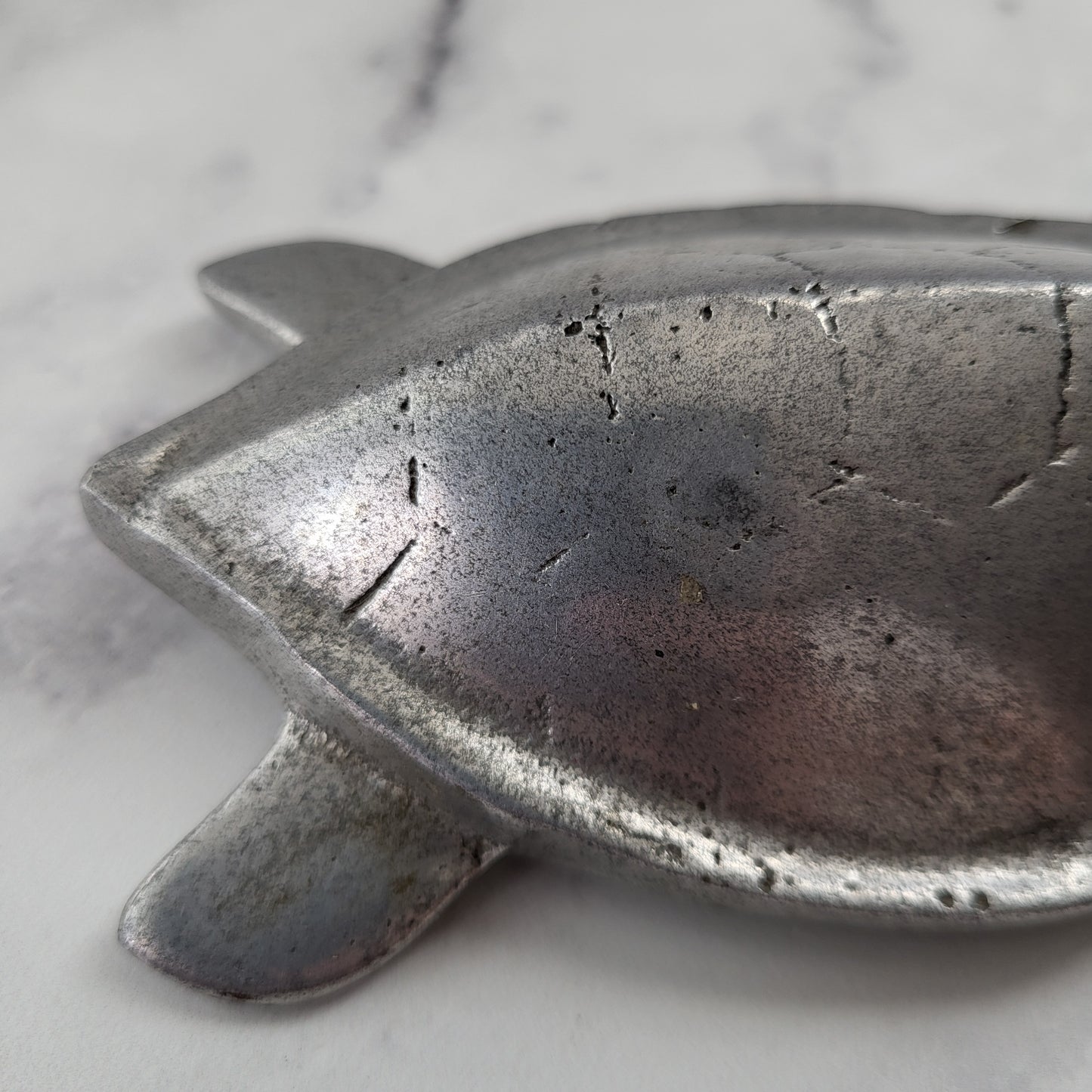 Charming Rustic Pewter Sea Turtle Figurine