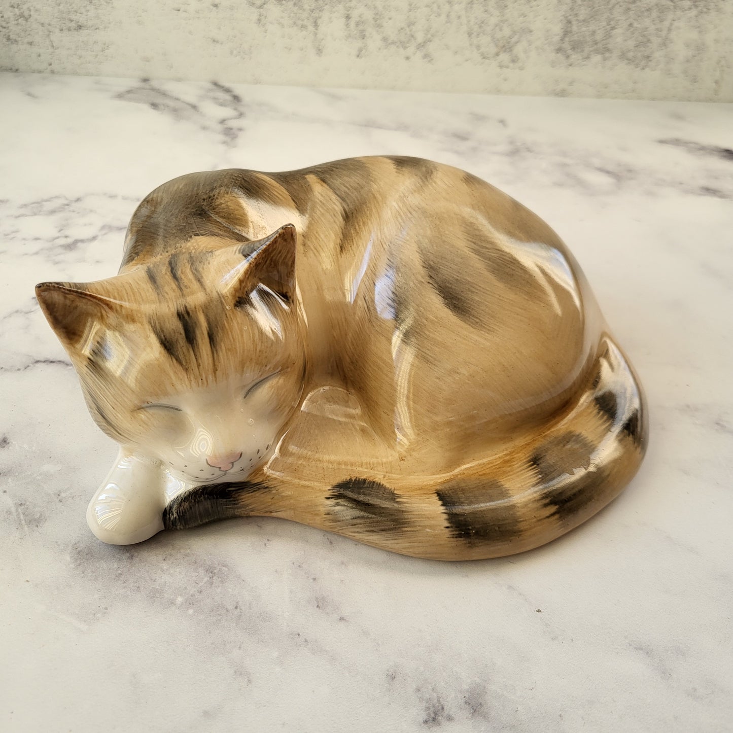 Adorable Staffordshire Tabby Cat Figurine