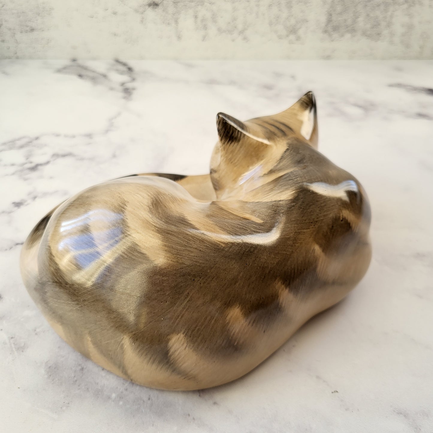 Adorable Staffordshire Tabby Cat Figurine