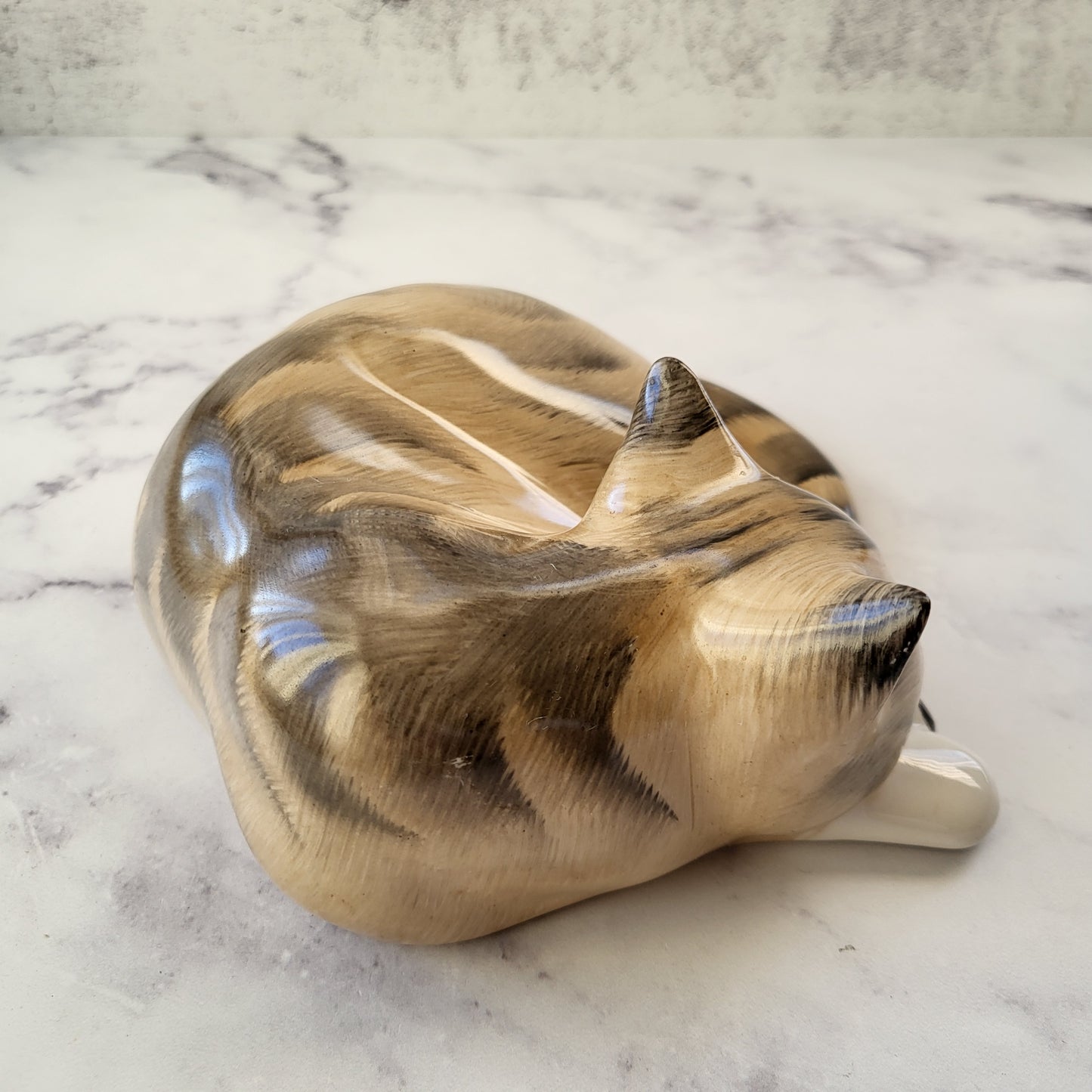 Adorable Staffordshire Tabby Cat Figurine