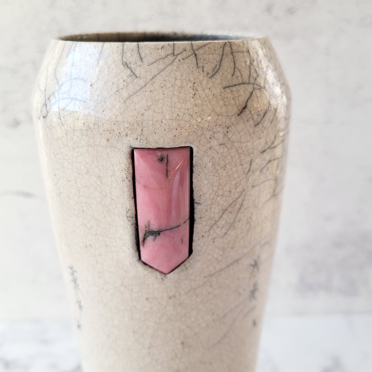 Artist Signed Raku Studio Pottery Vase