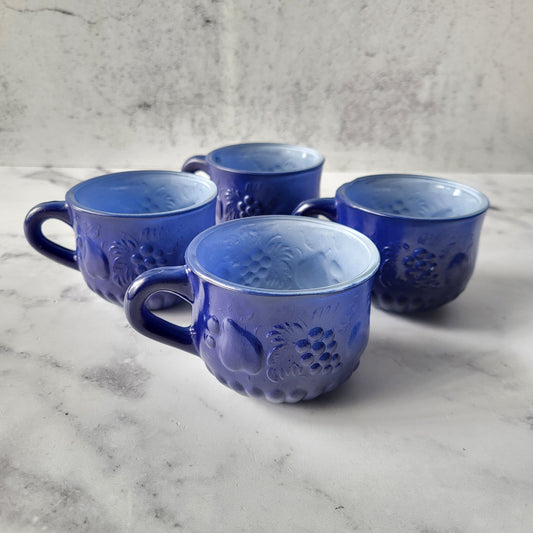 Blue Jeannette Co Punch Cups (Set of 4)