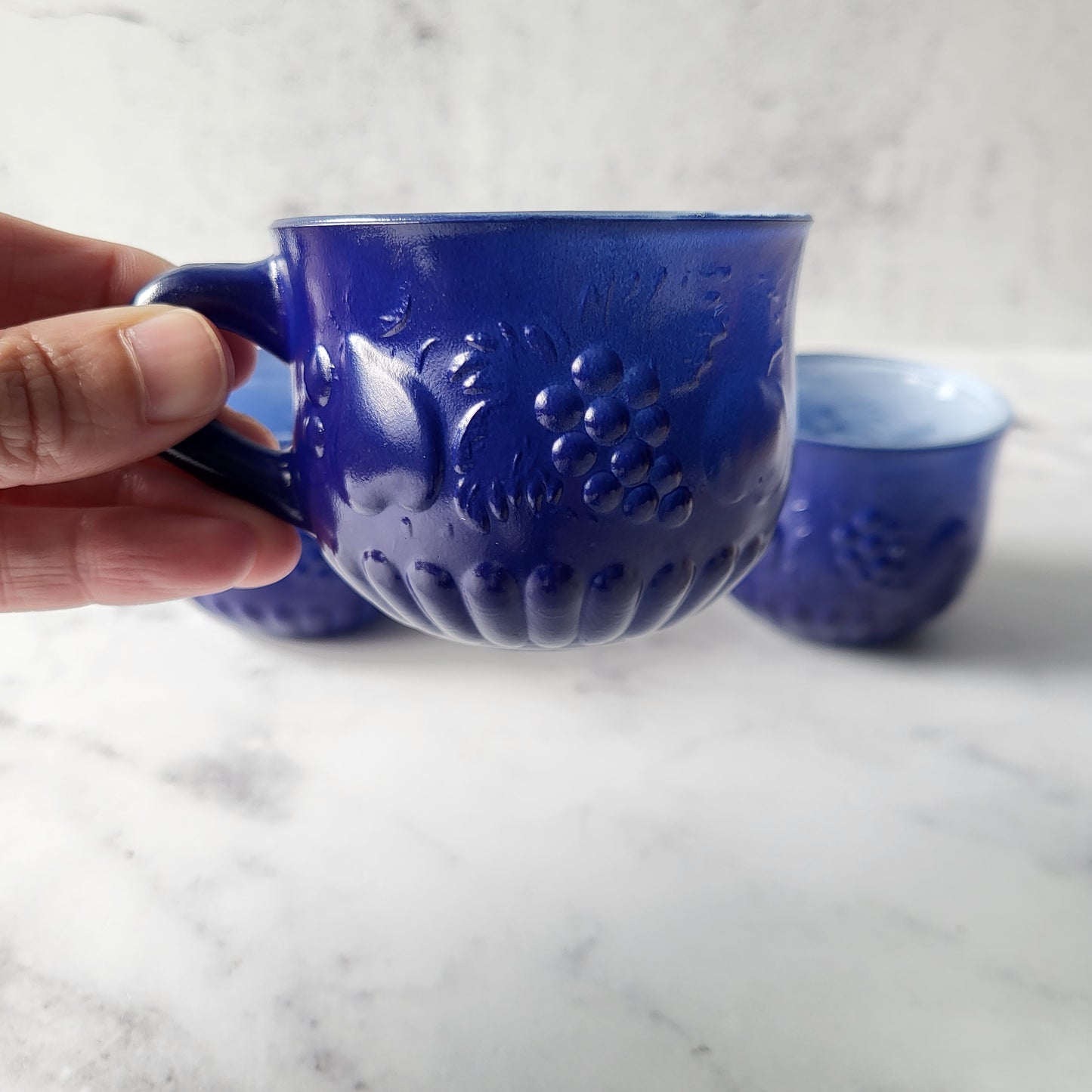 Blue Jeannette Co Punch Cups (Set of 4)