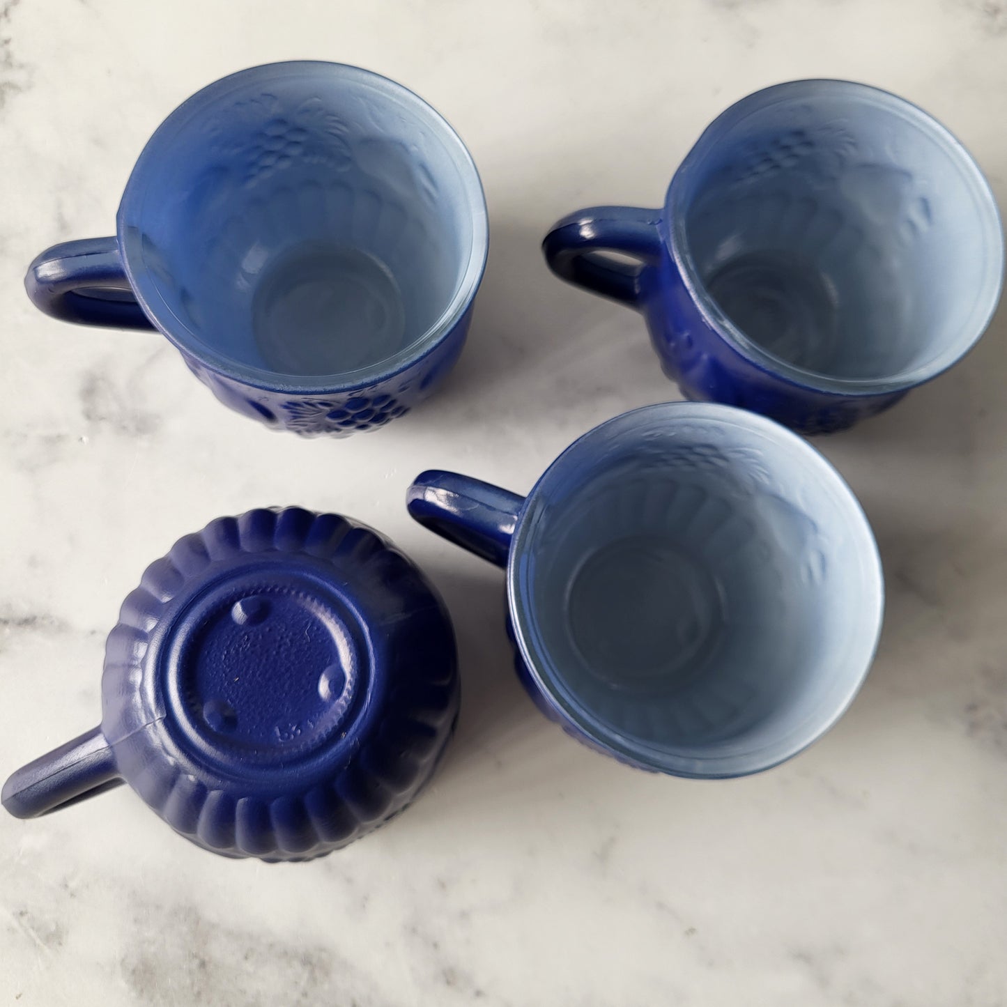 Blue Jeannette Co Punch Cups (Set of 4)