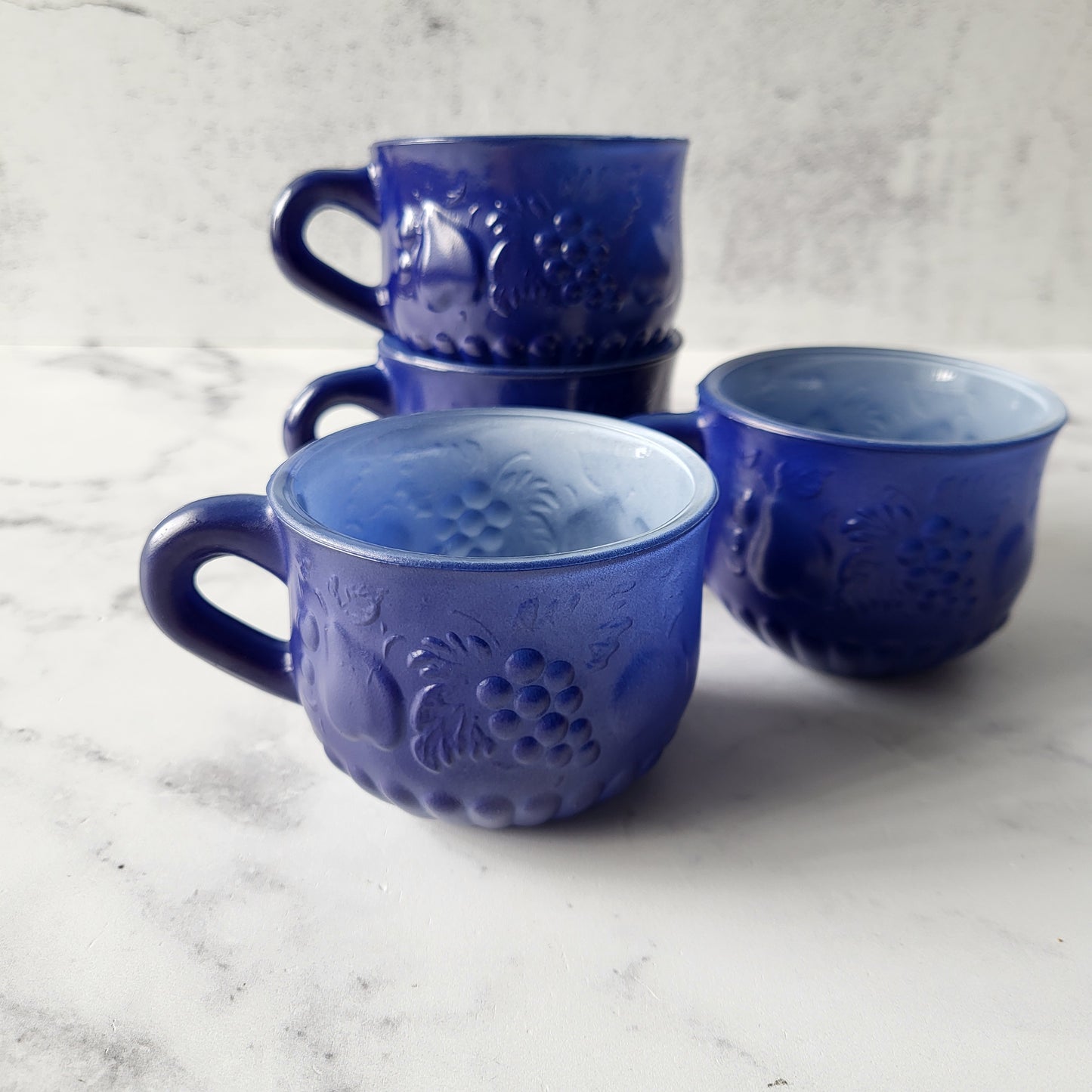 Blue Jeannette Co Punch Cups (Set of 4)