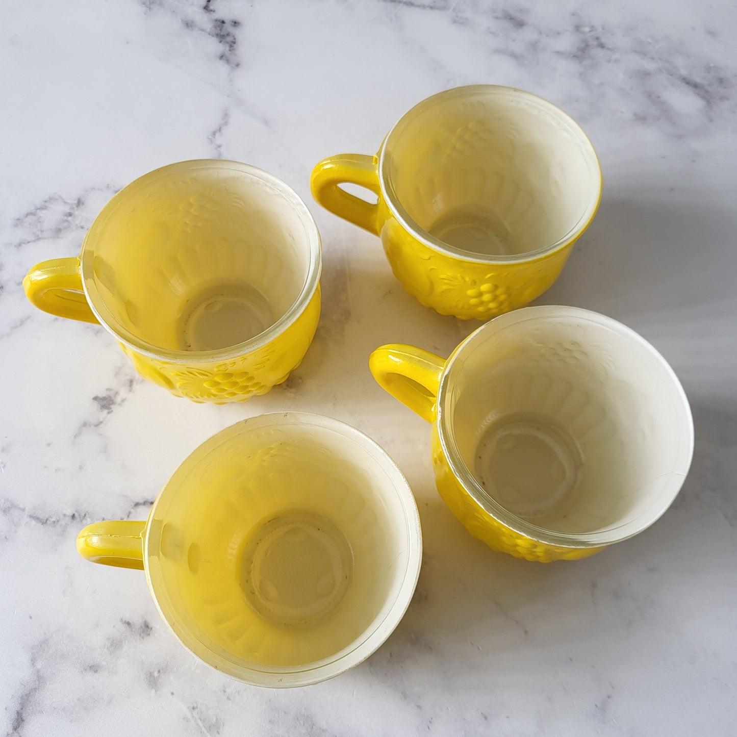 Yellow Jeannette Co Punch Cups (Set of 4)