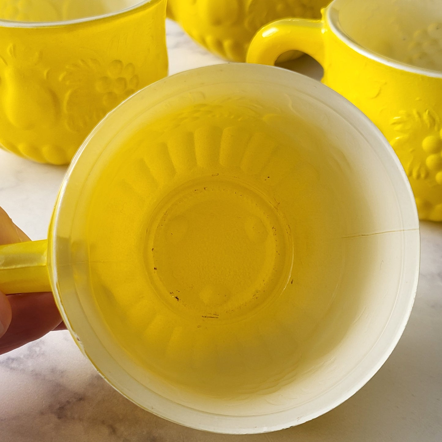 Yellow Jeannette Co Punch Cups (Set of 4)