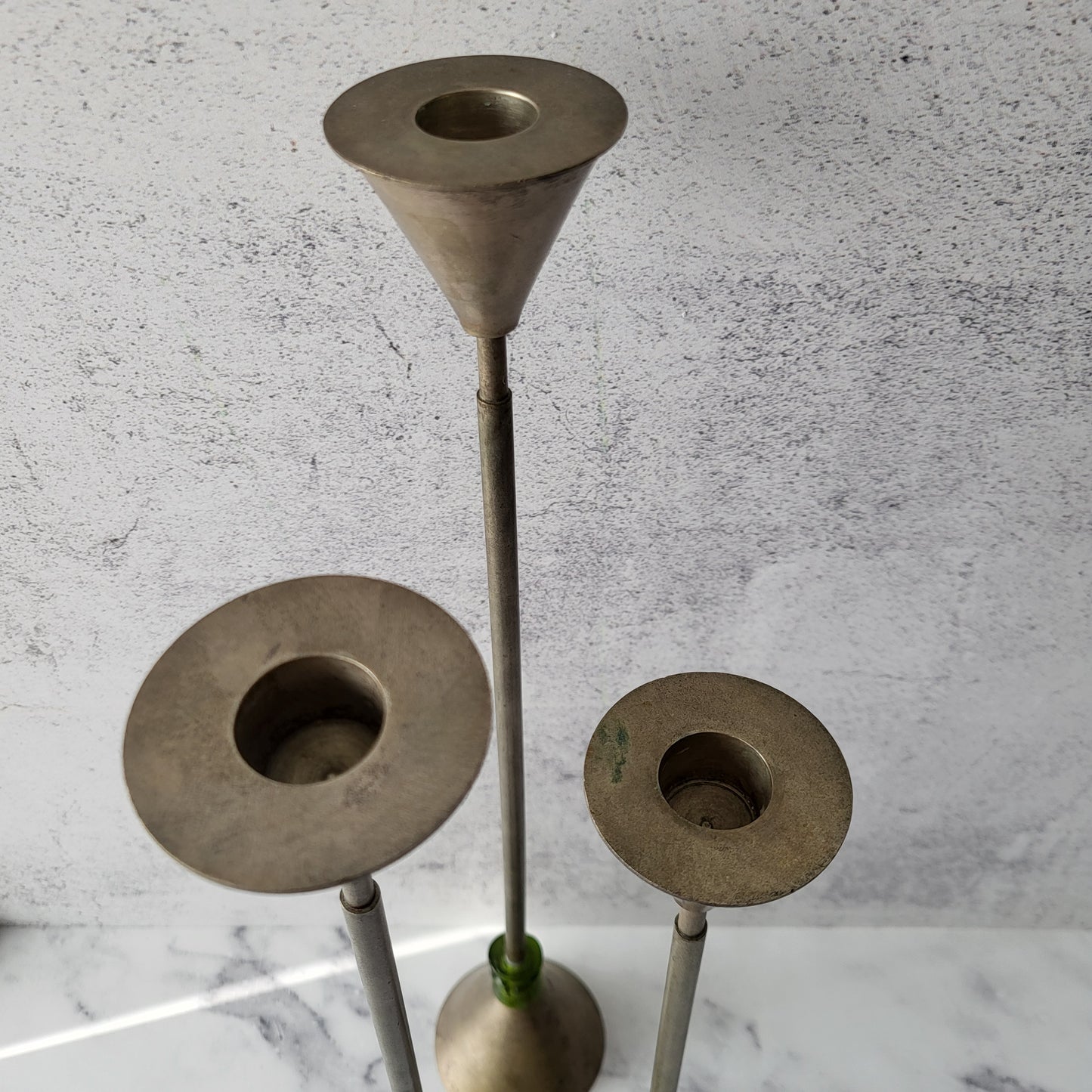 MCM Brass Candlestick Holders (Set of 3)