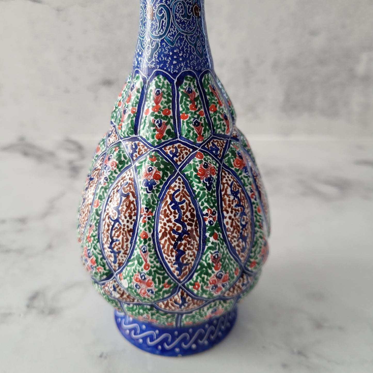 Minakari Persian Enamel Copper Vase