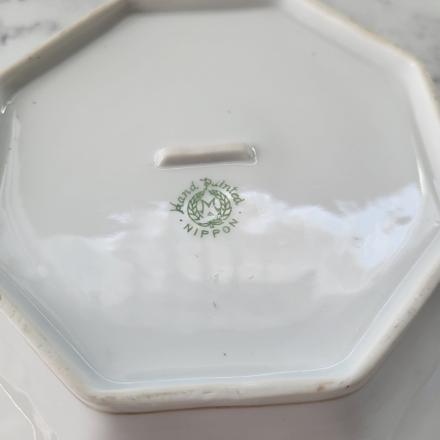 Shabby Chic Fine Porcelain Nippon Hand-Painted Trinket Dish