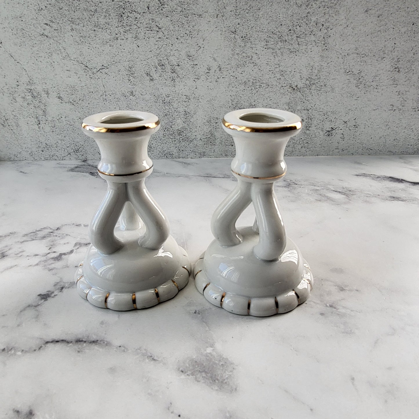 MCM Made In Japan Porcelain Candlesticks (Set of 2)