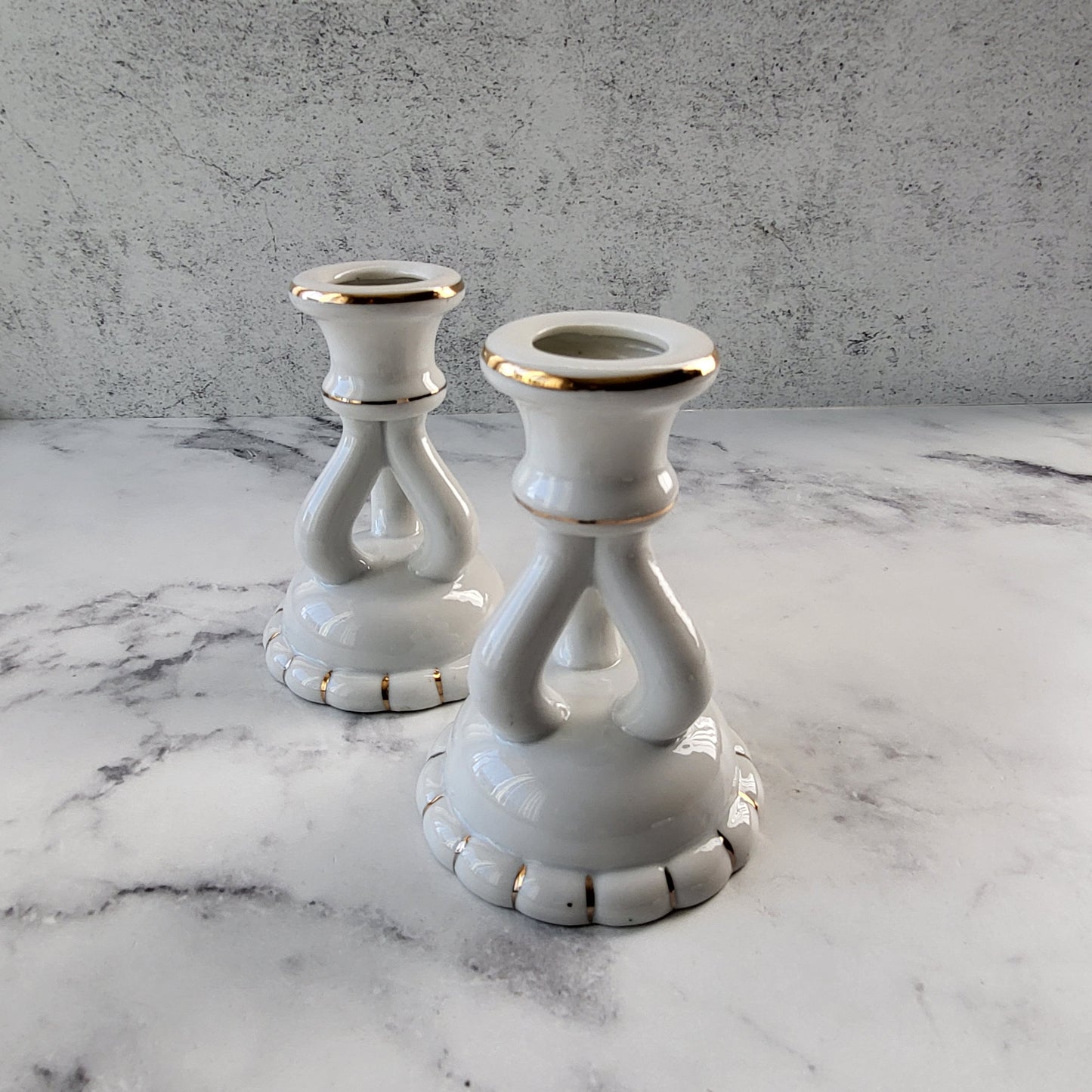 MCM Made In Japan Porcelain Candlesticks (Set of 2)