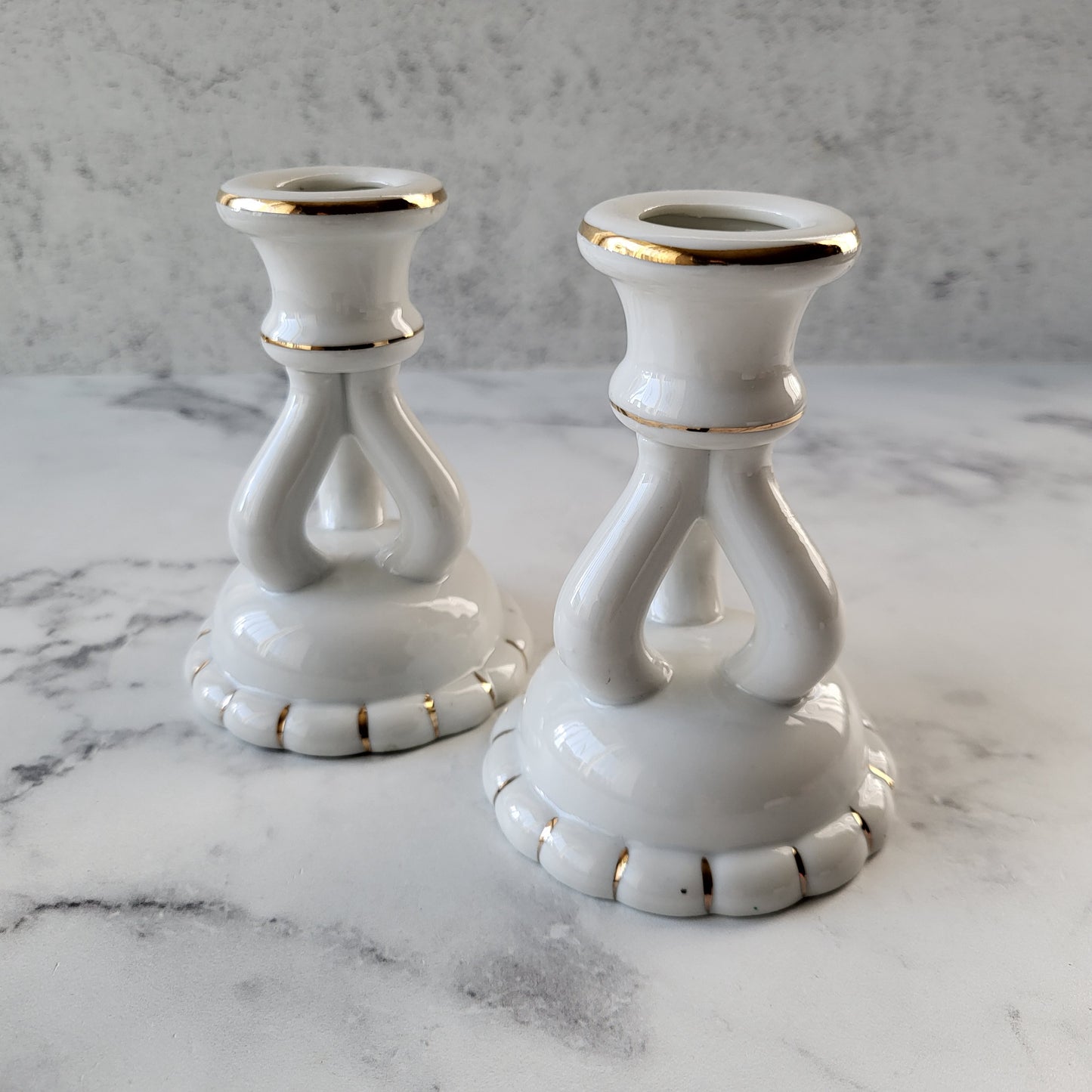 MCM Made In Japan Porcelain Candlesticks (Set of 2)