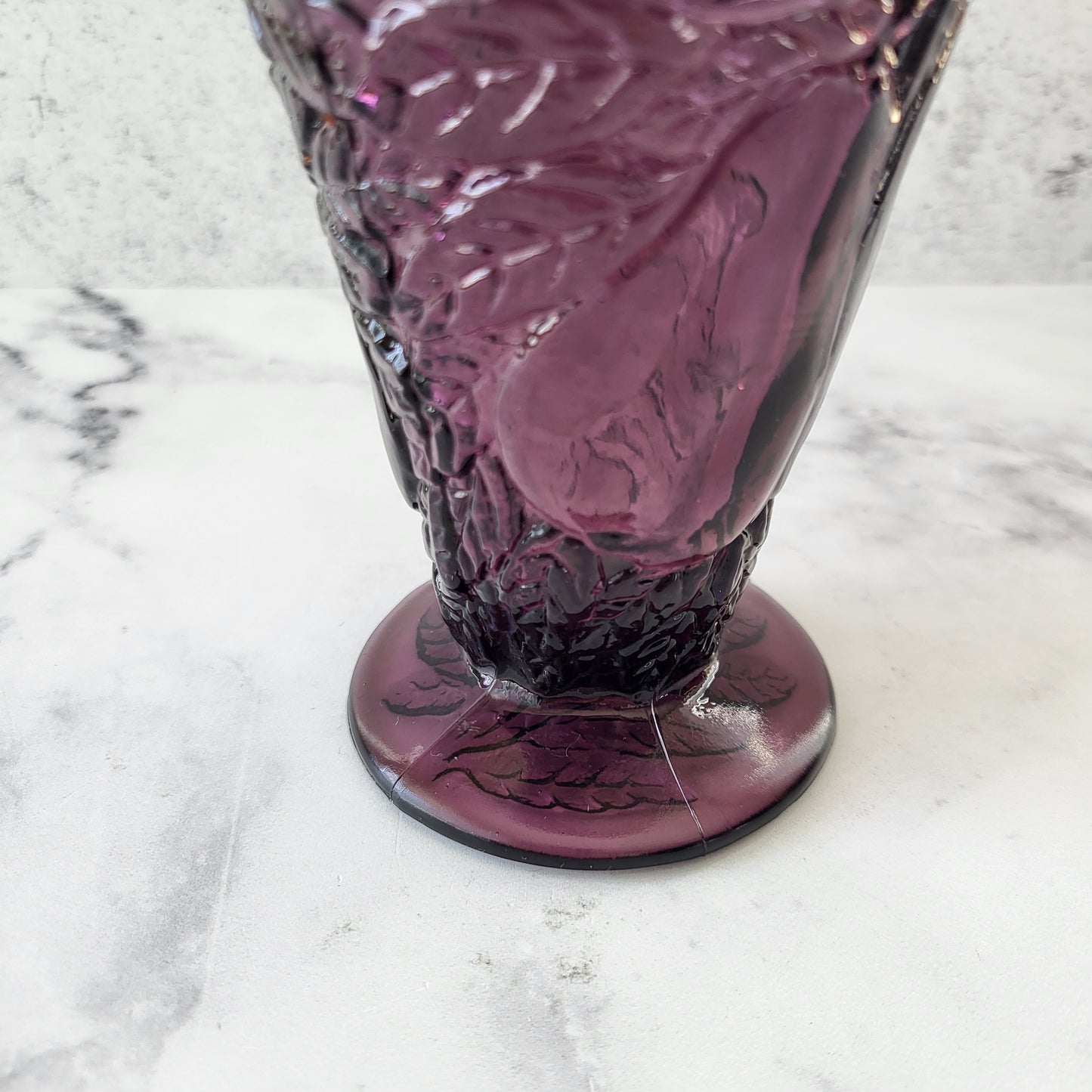 Tiara Indiana Glass Purple Amethyst Pedestal Glass