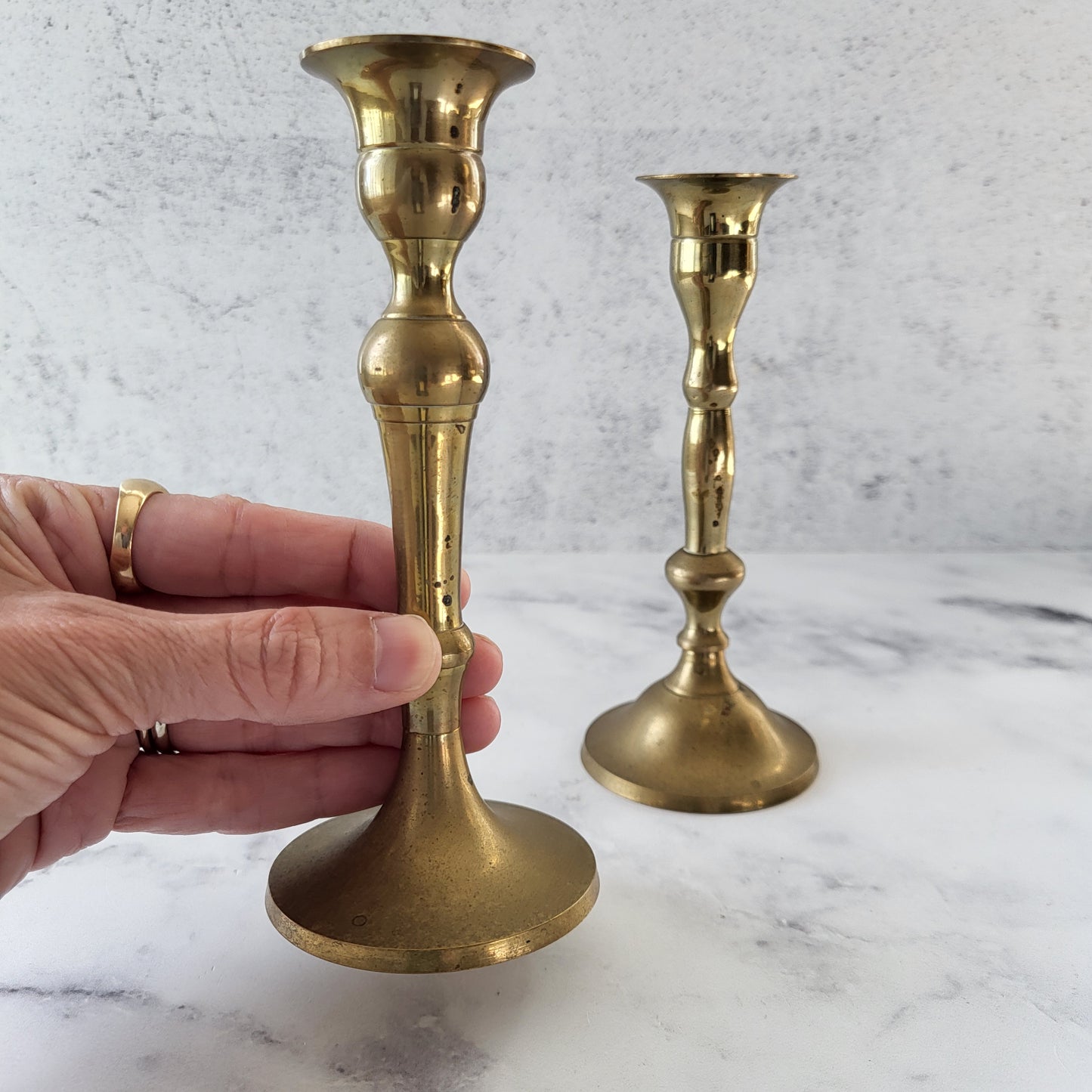 Pair of Vintage Brass Candlesticks