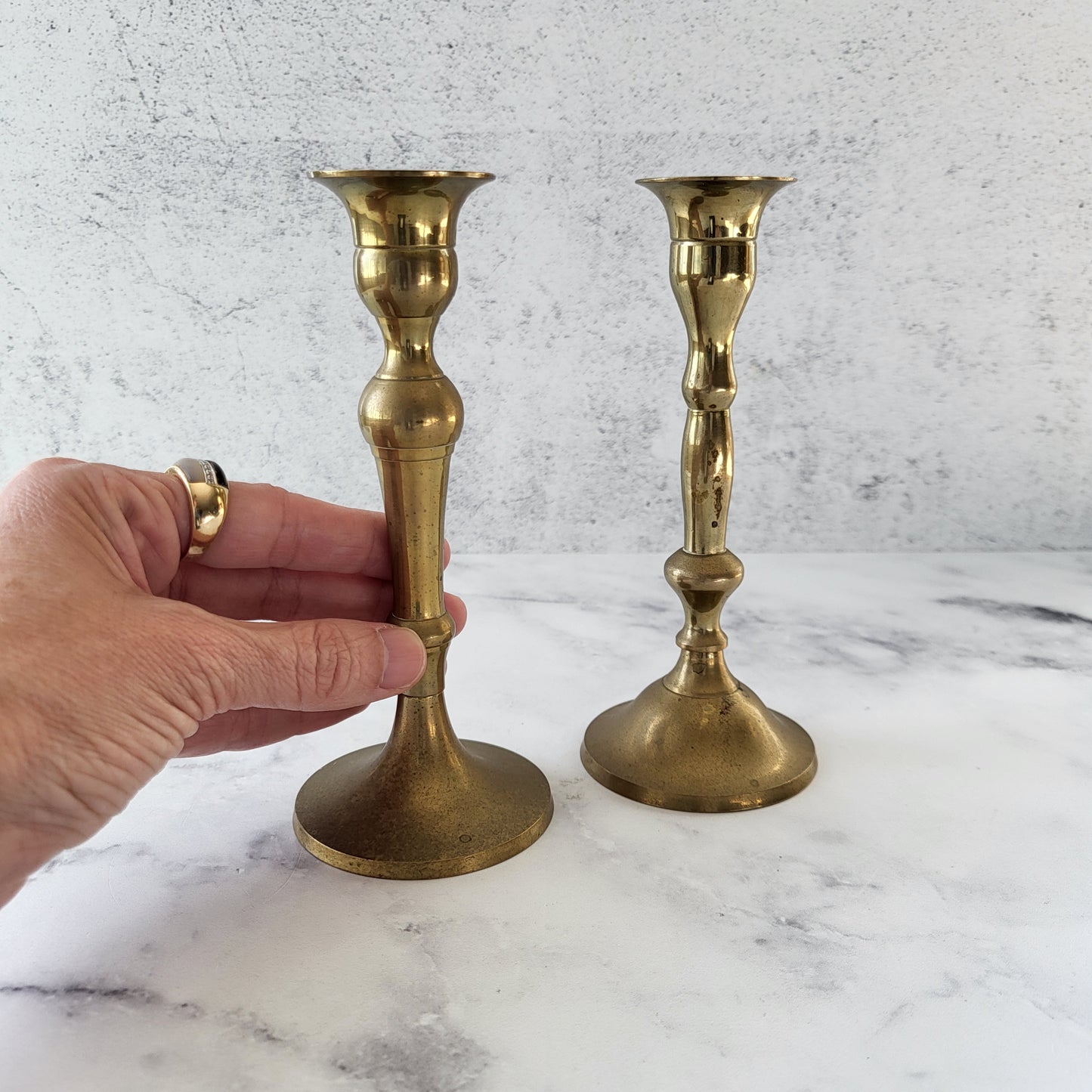 Pair of Vintage Brass Candlesticks