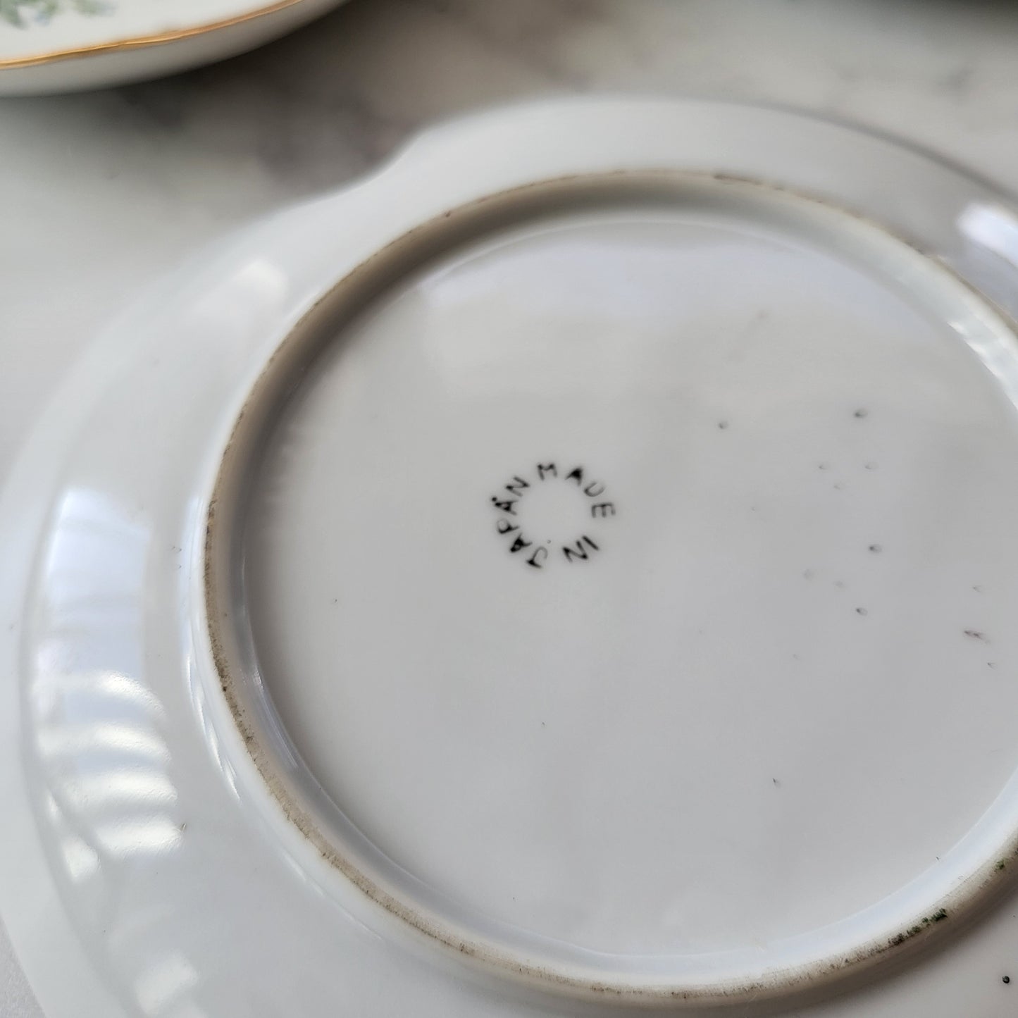 Hand-Painted Shabby Chic Pink & Gold Rose Dishes (Set of 3)