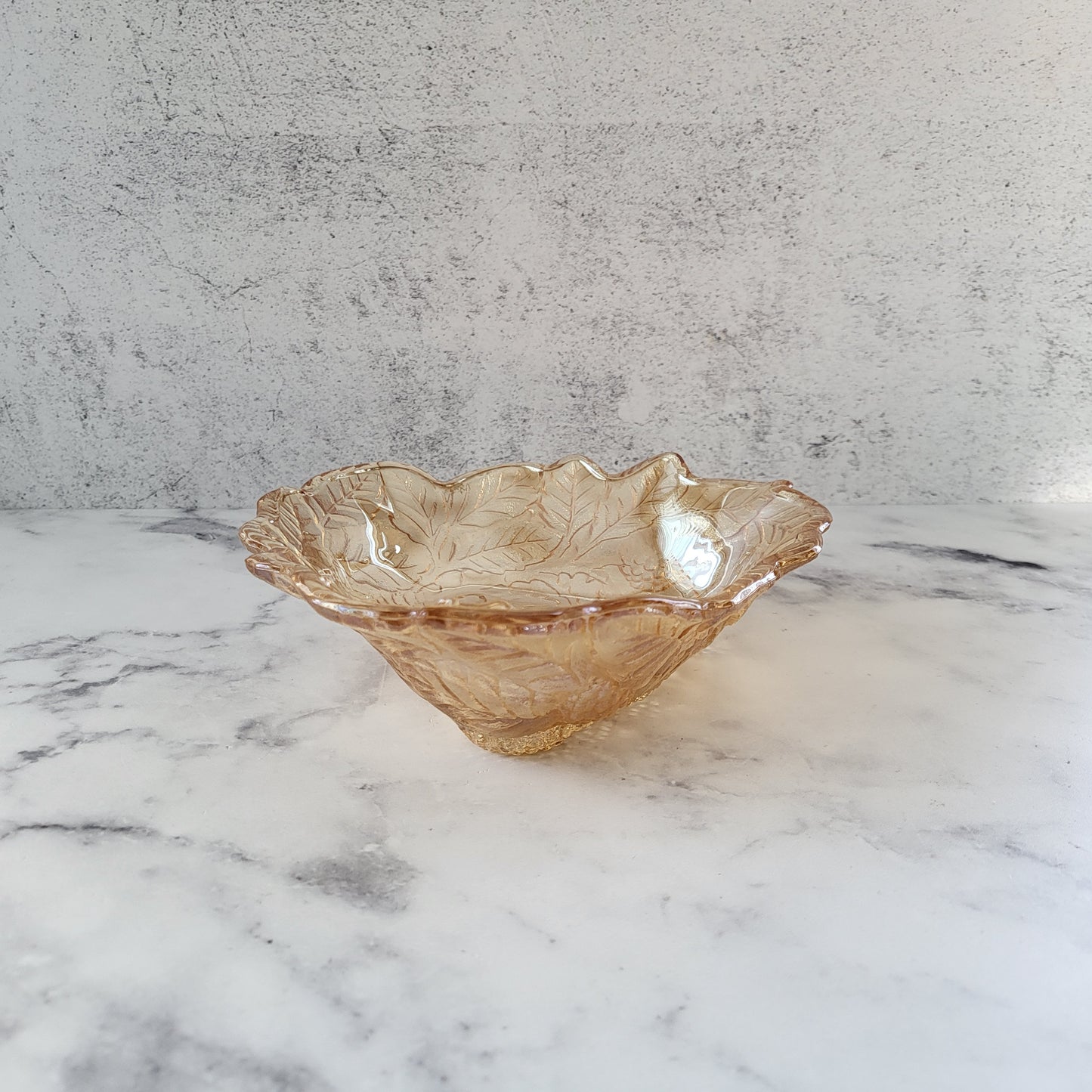 Indiana Glass Iridescent Amber Candy Dish