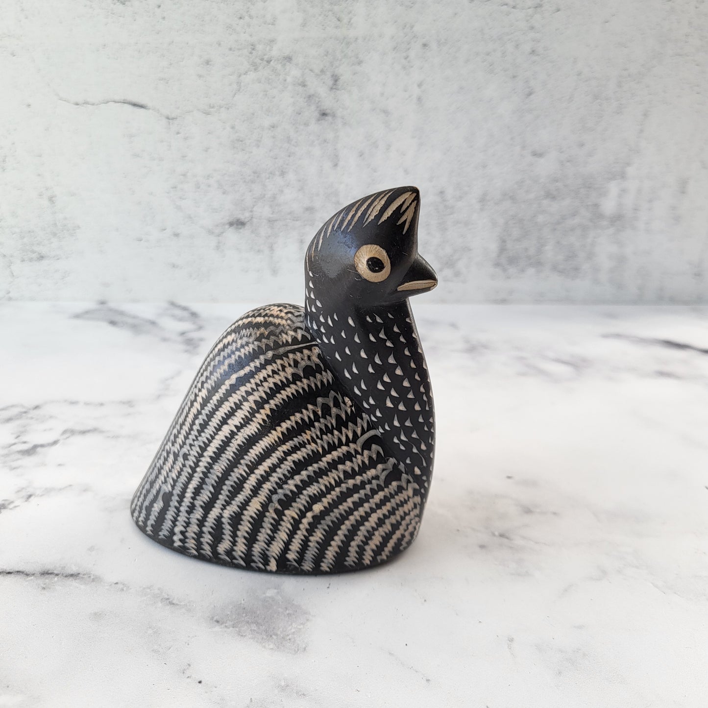 Hand Painted Bird Pottery Sculpture
