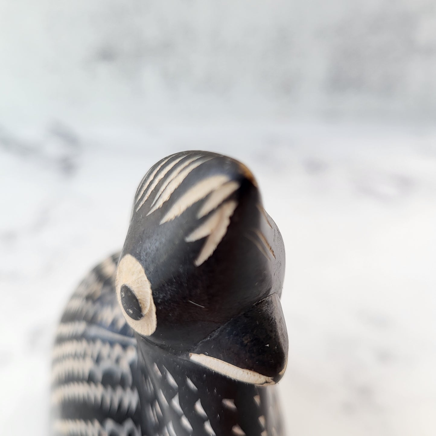 Hand Painted Bird Pottery Sculpture