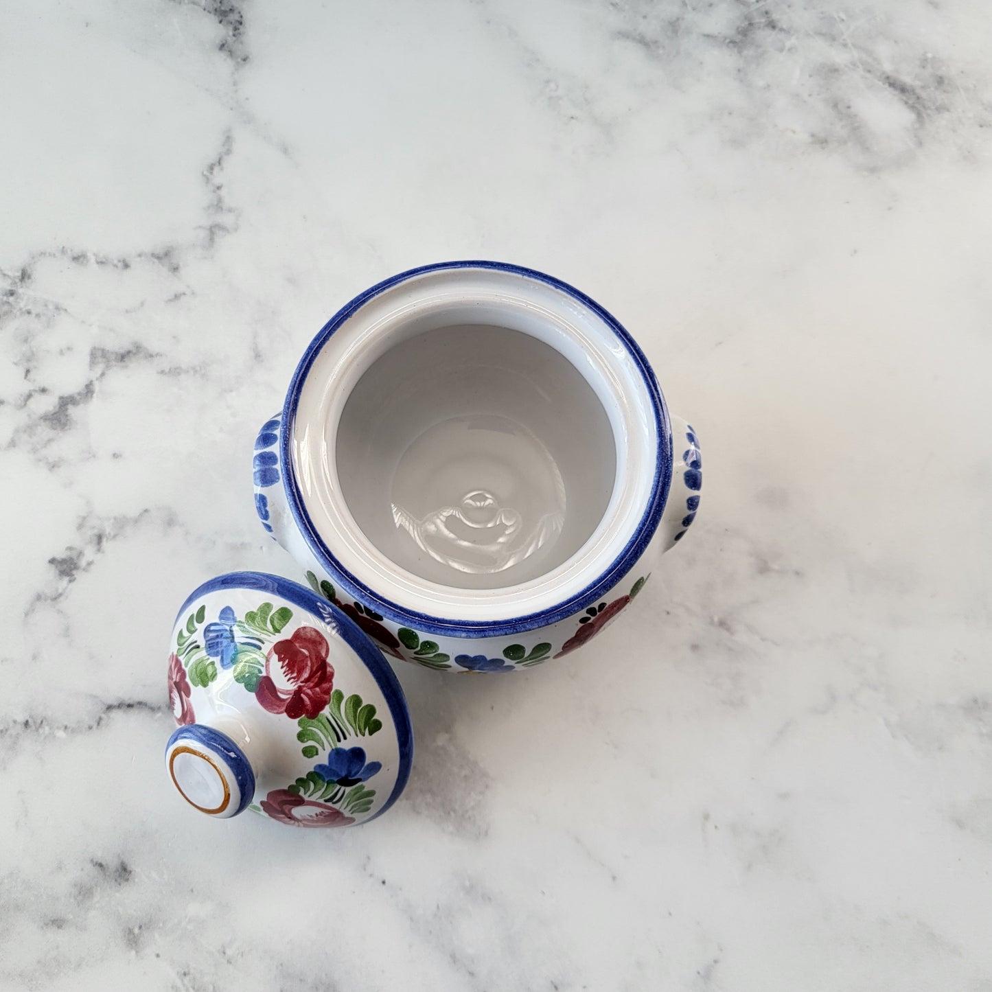 Hand Painted Austrian Pottery Jam Jar