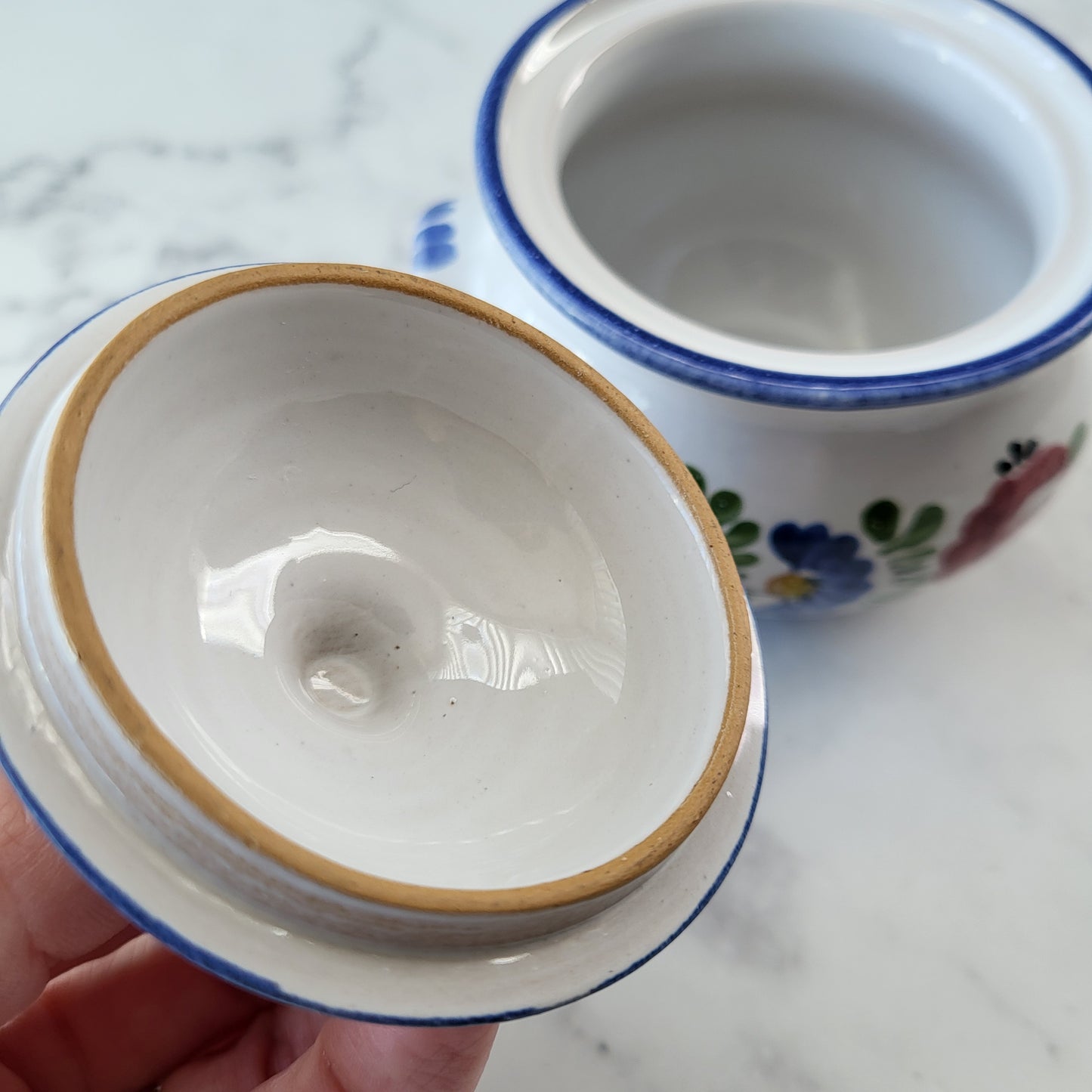 Hand Painted Austrian Pottery Jam Jar