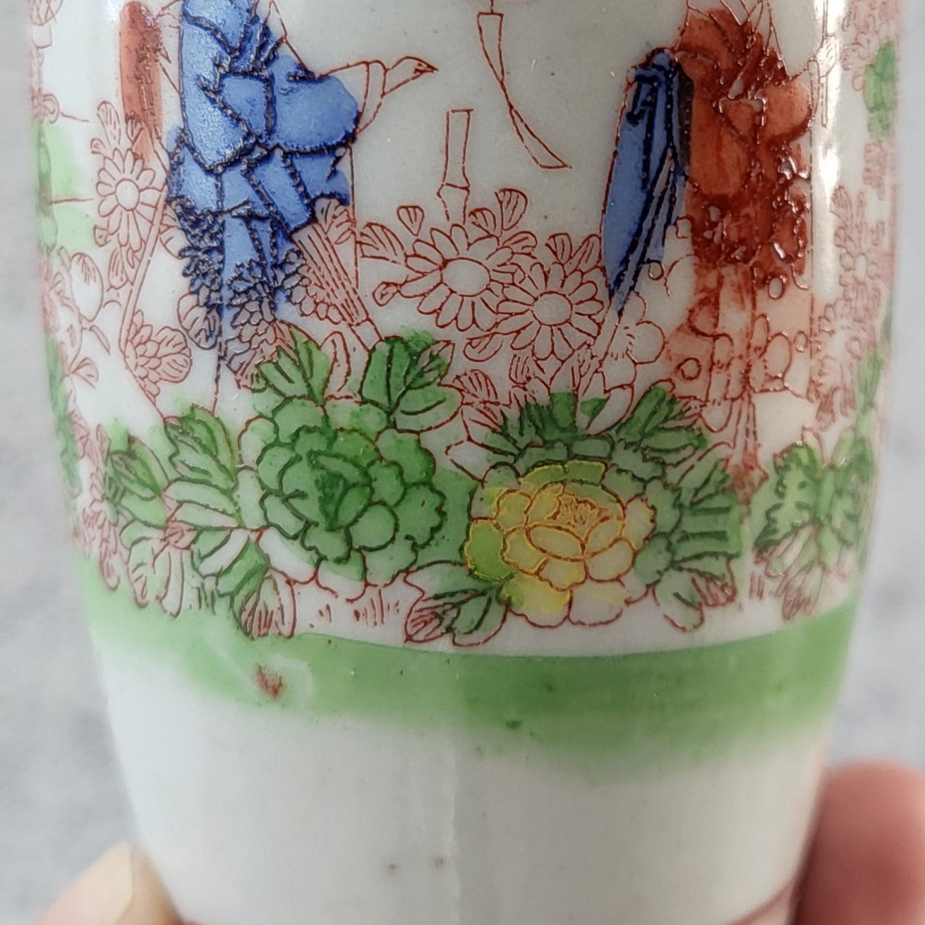 Miniature Made in Japan Geisha Porcelain Vase