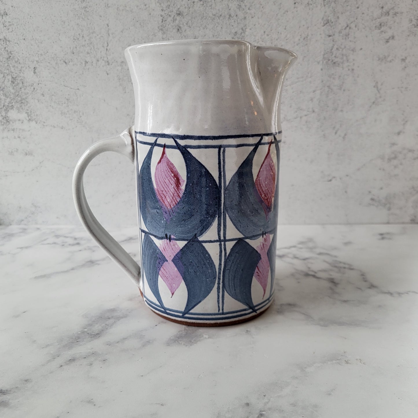 Studio Pottery Water Pitcher Hand-Thrown Jug