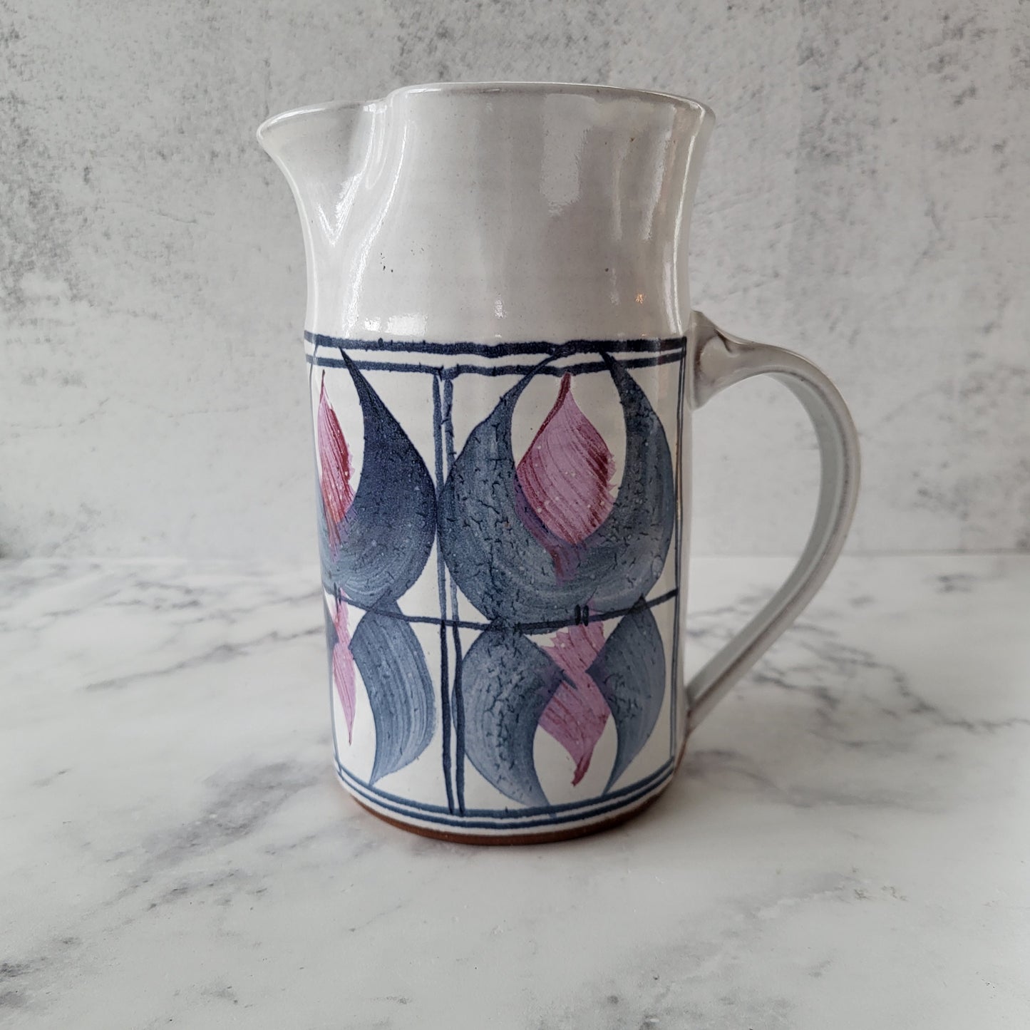 Studio Pottery Water Pitcher Hand-Thrown Jug