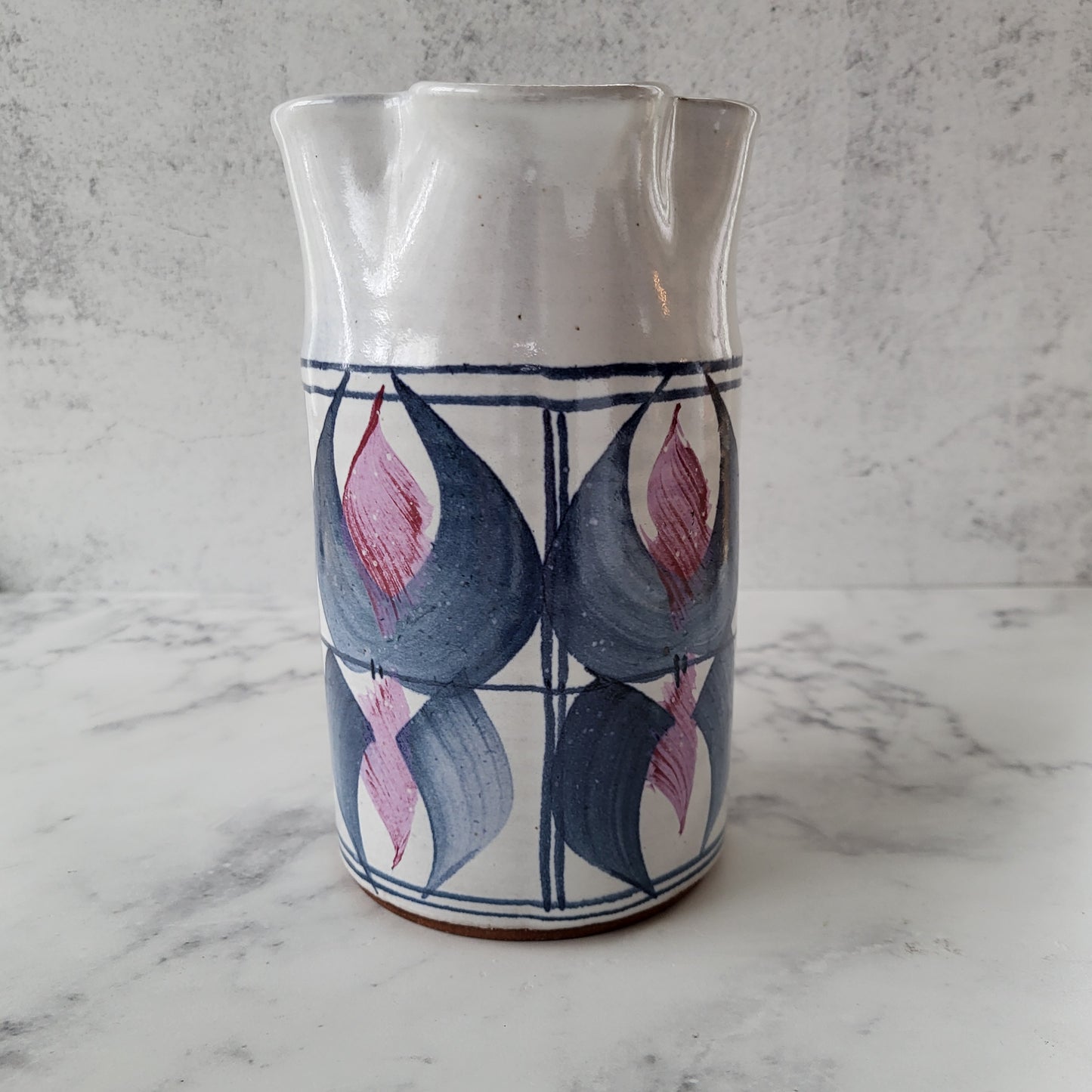 Studio Pottery Water Pitcher Hand-Thrown Jug