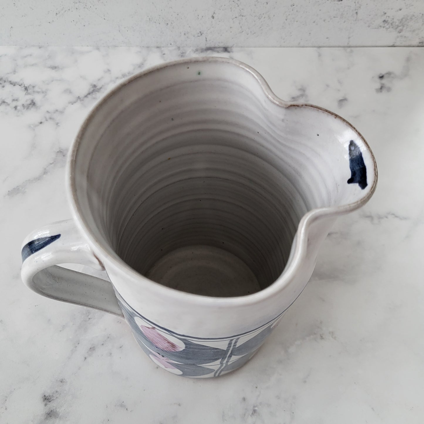 Studio Pottery Water Pitcher Hand-Thrown Jug