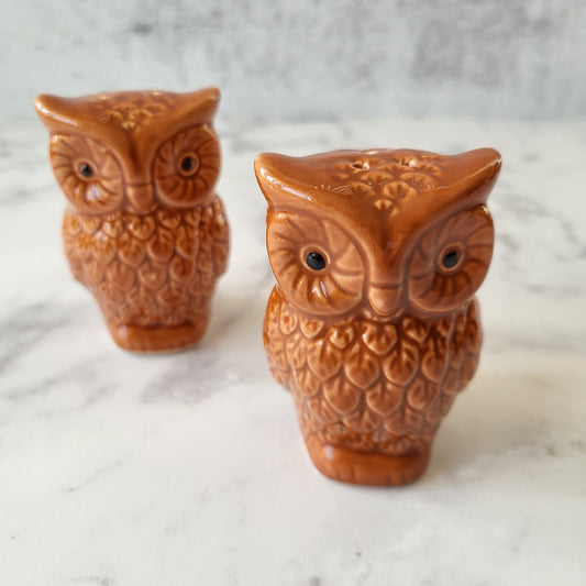 1970s Vintage Owl Salt and Pepper Shakers