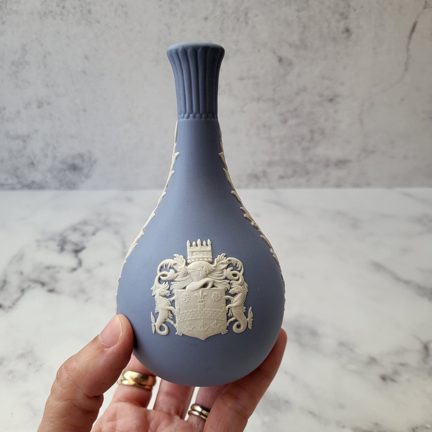 Wedgwood Powder Blue Jasperware Bud Vase