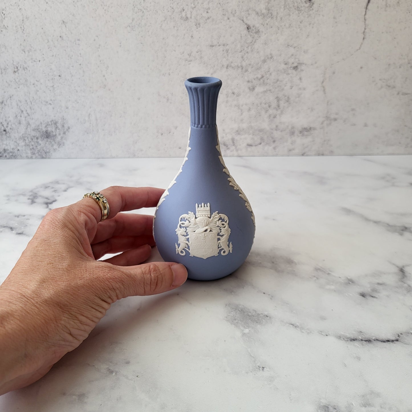 Wedgwood Powder Blue Jasperware Bud Vase