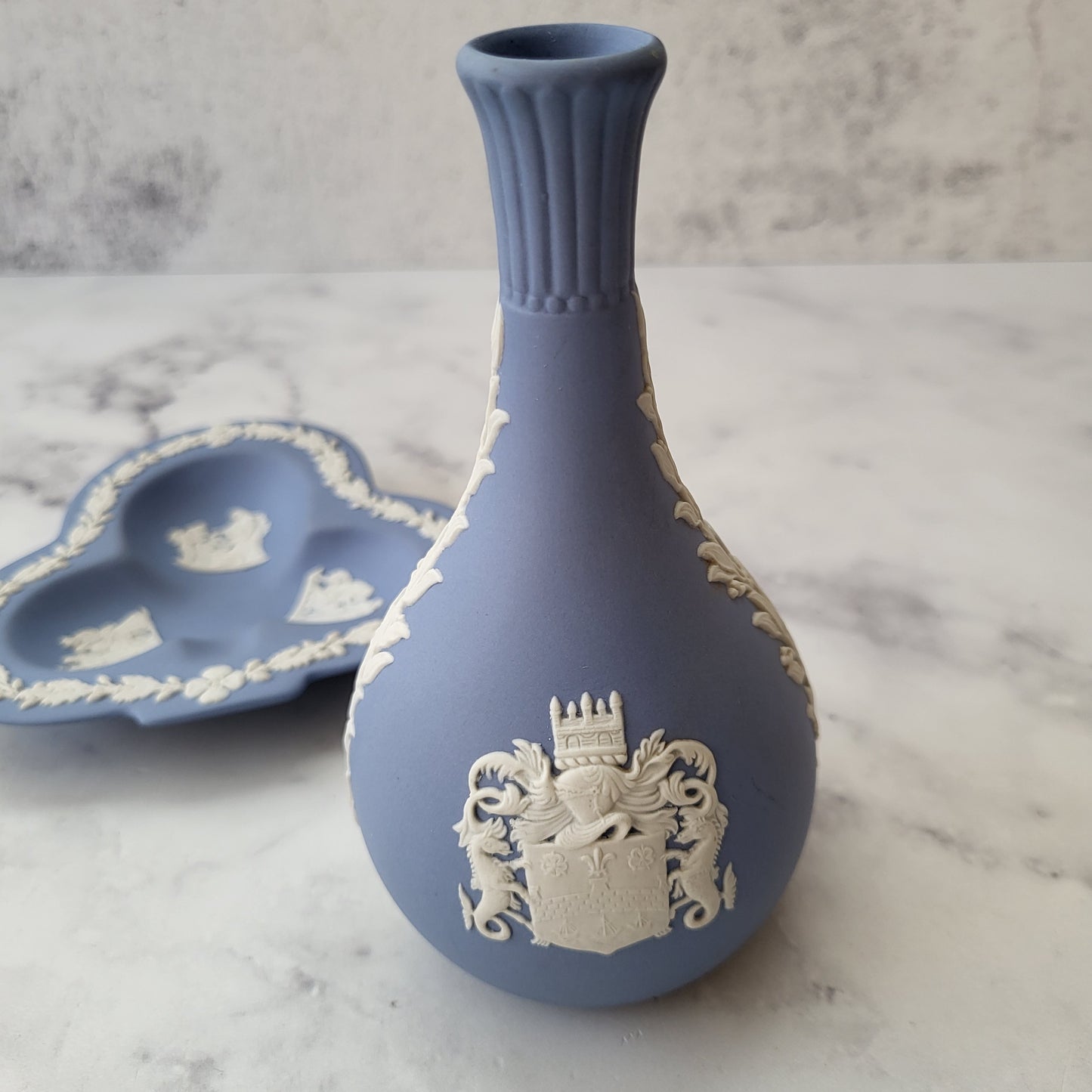 Wedgwood Powder Blue Jasperware Bud Vase
