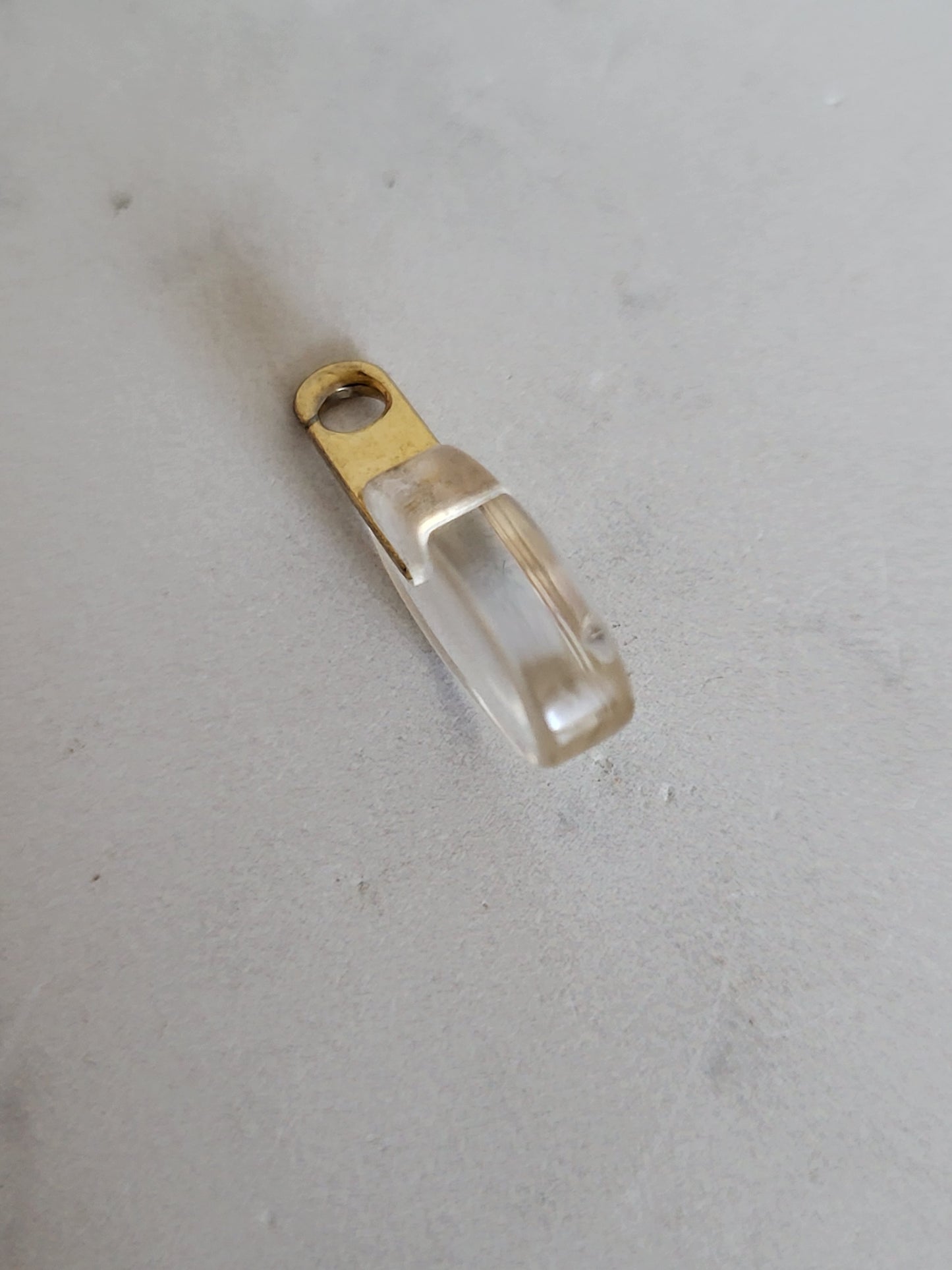 Vintage Clear Lucite Rhinestone Pendant